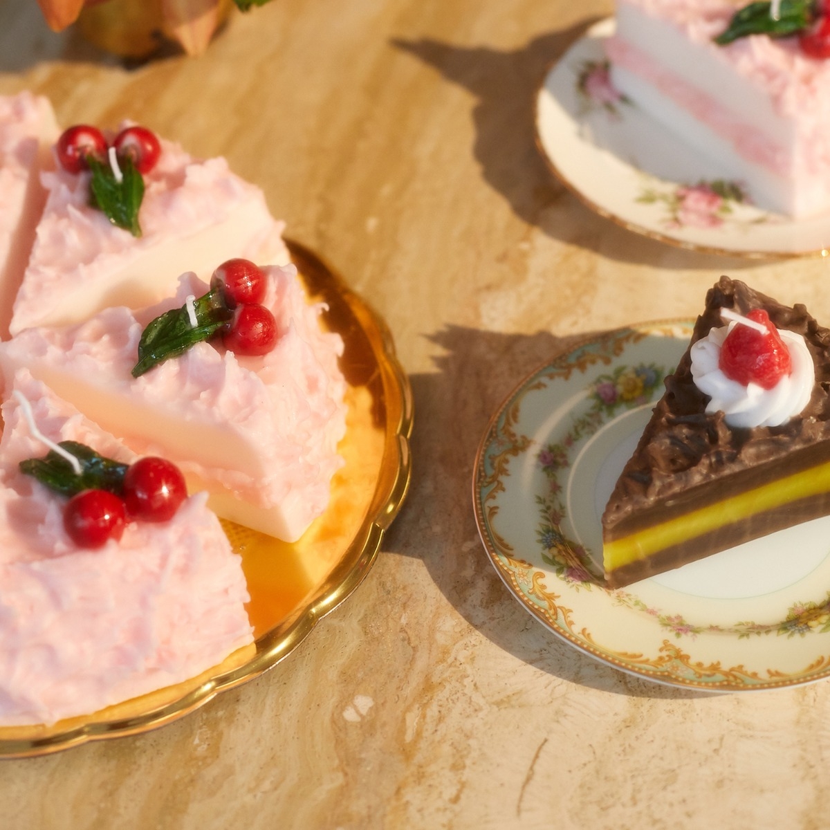 Cake Candle, Pink Cherry on Top - Image 3