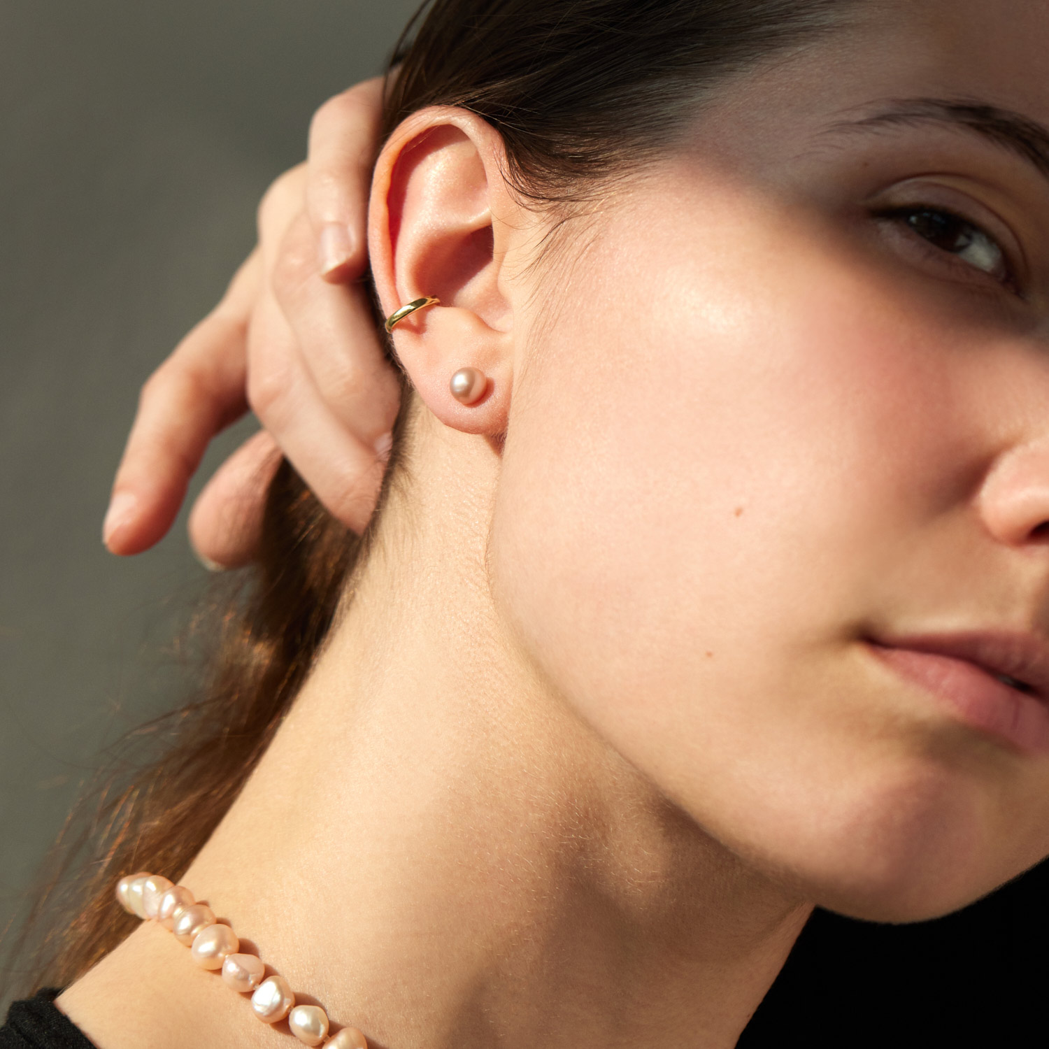 Alternative view of Blush Pearl Stud (single)