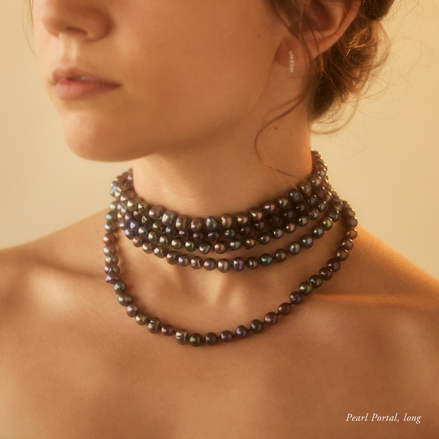 The Pearl Portal Necklace, Midnight - Image 3