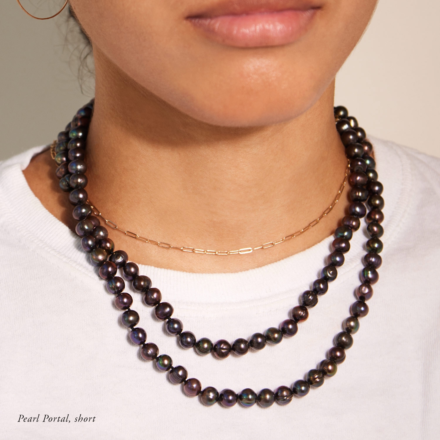Alternative view of The Pearl Portal Necklace, Midnight