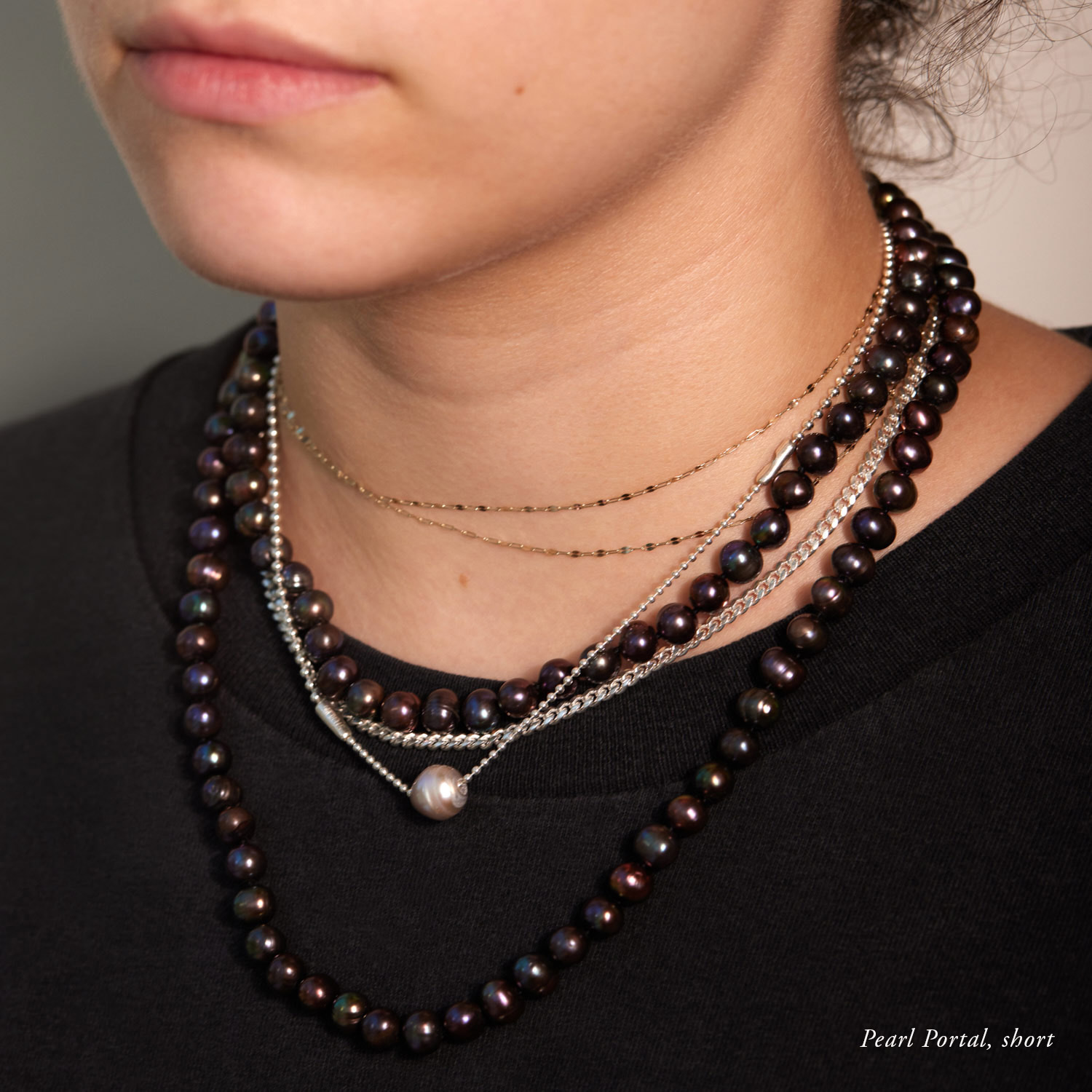 The Pearl Portal Necklace, Midnight - Image 10