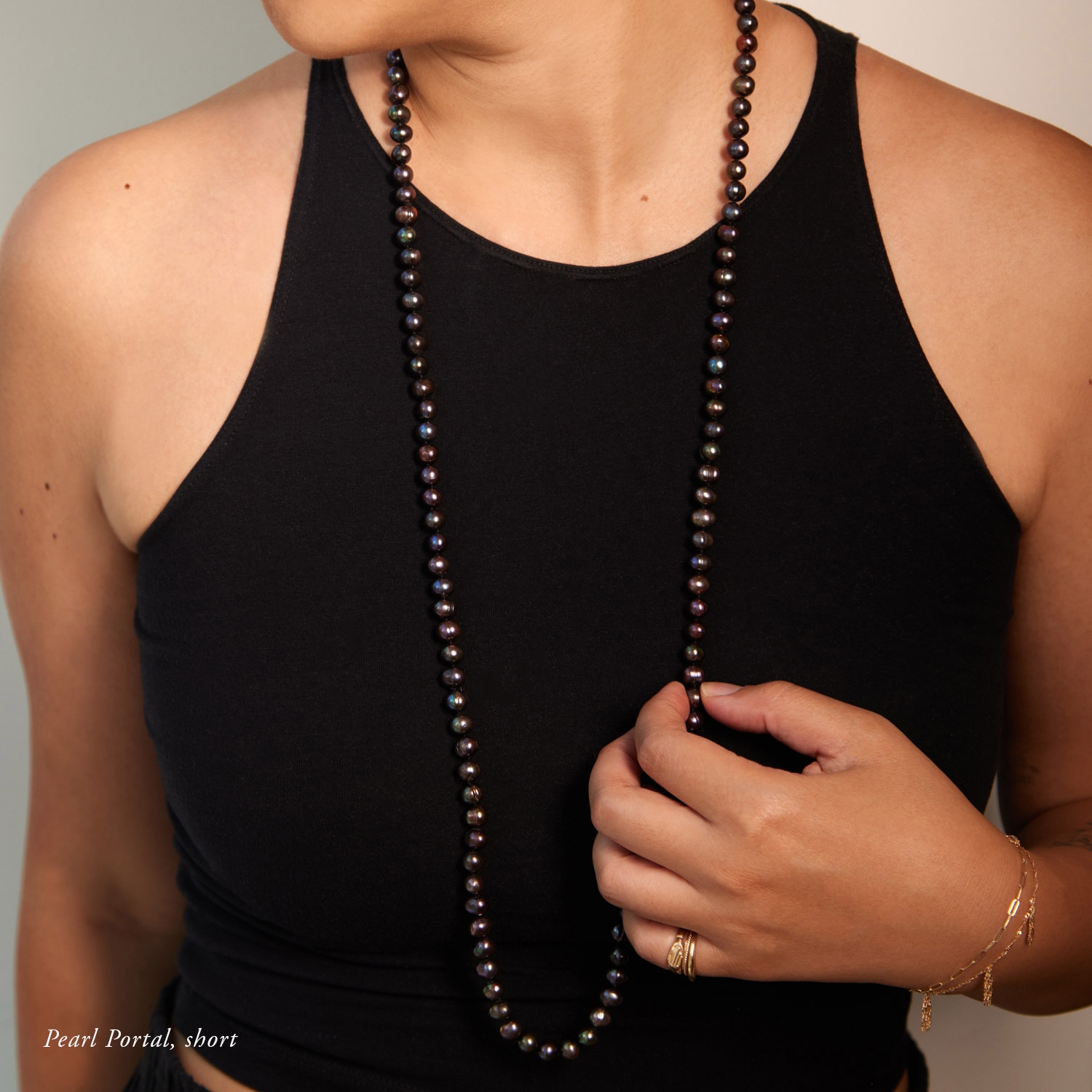 The Pearl Portal Necklace, Midnight - Image 5