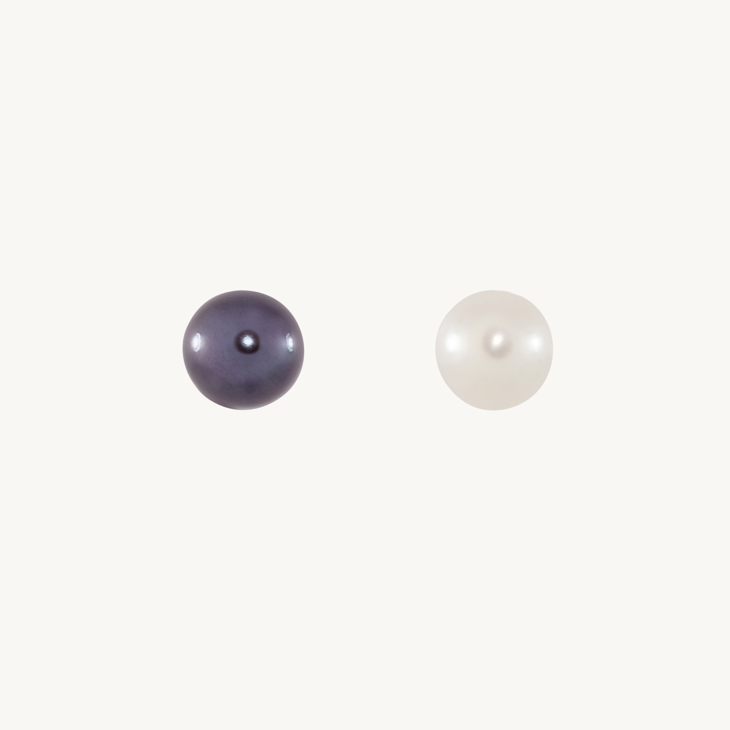 Black & White Pearl Stud (single) - Image 9