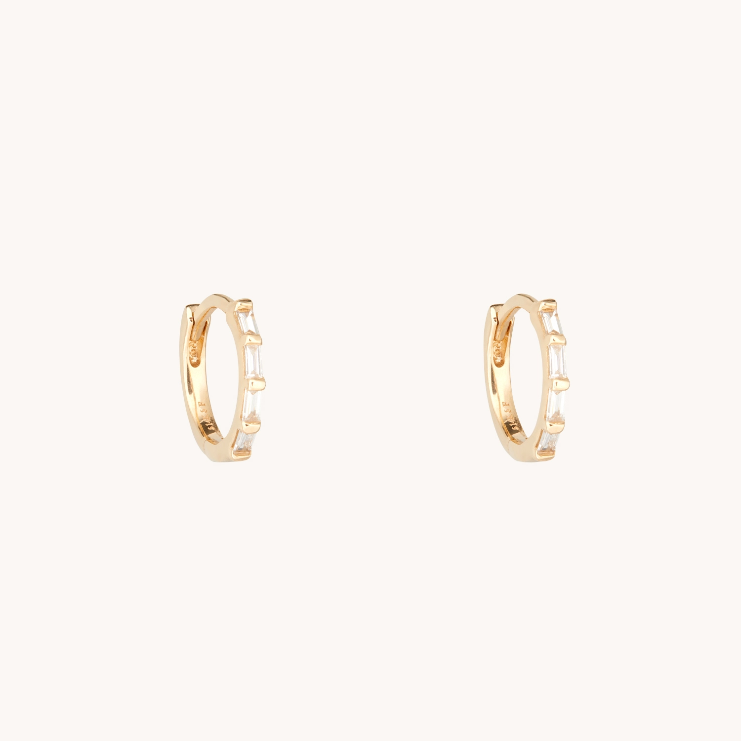 Diamond Baguette Hoop (single) - Image 11