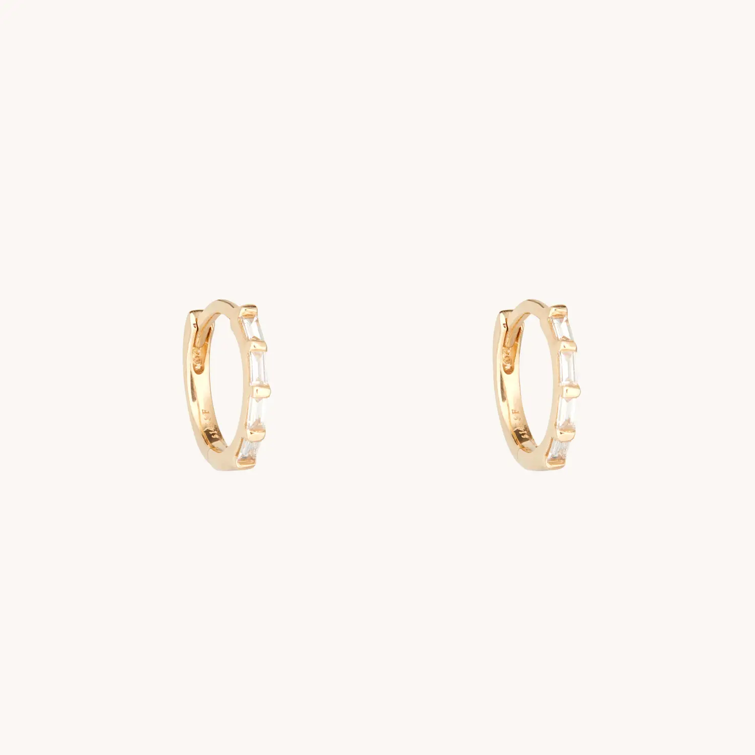 Diamond Baguette Hoop (single)