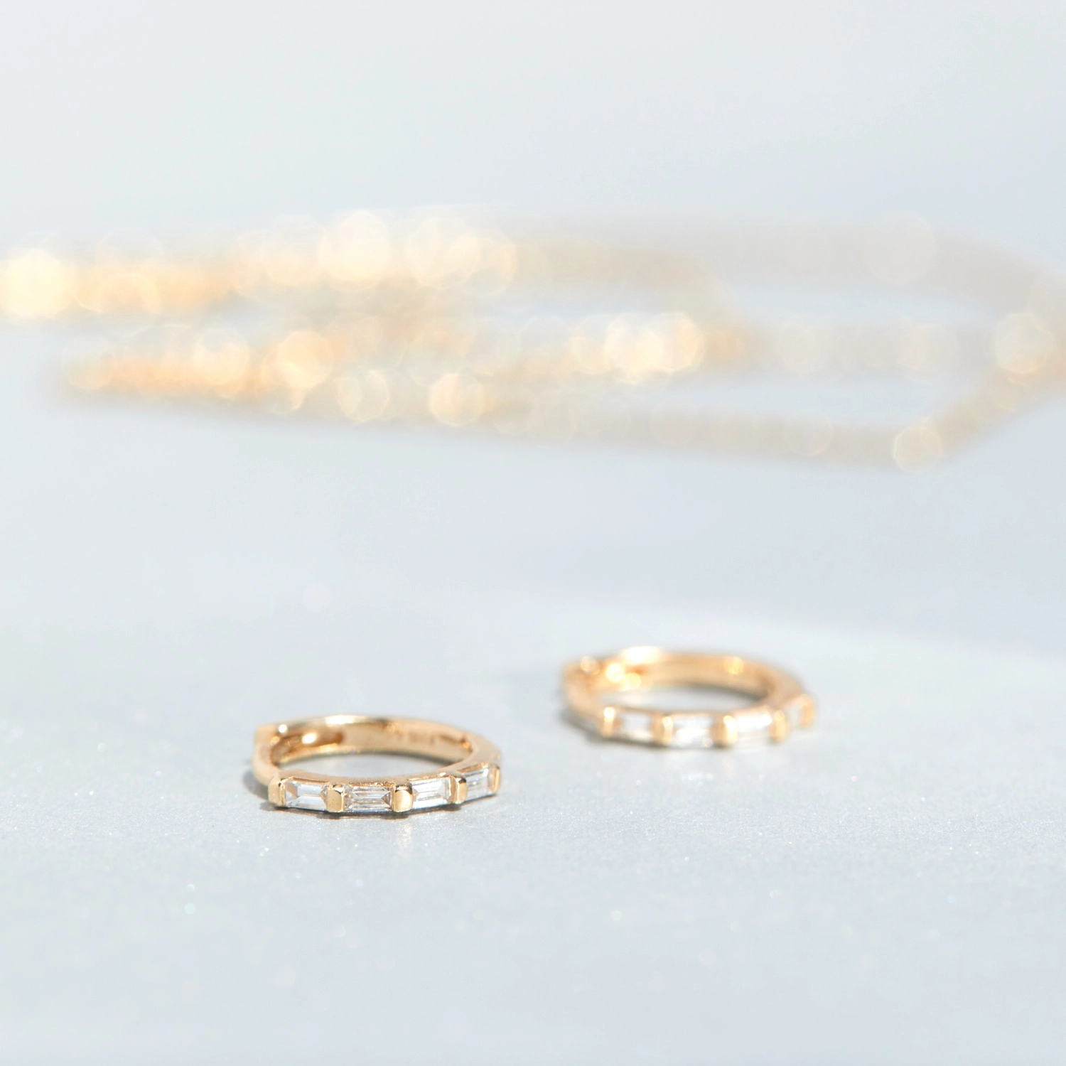 Diamond Baguette Hoop (single) - Image 9