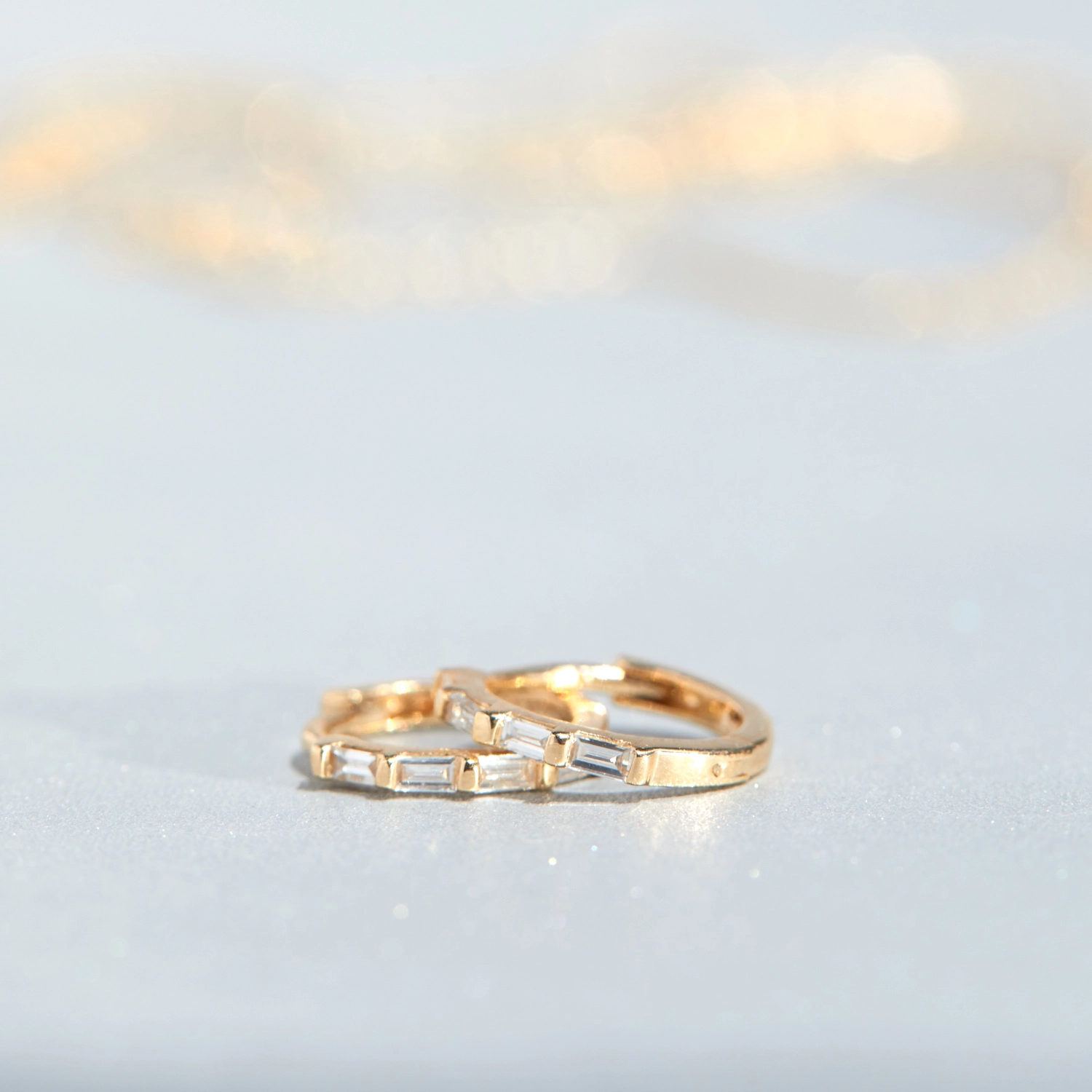 Diamond Baguette Hoop (single) - Image 10