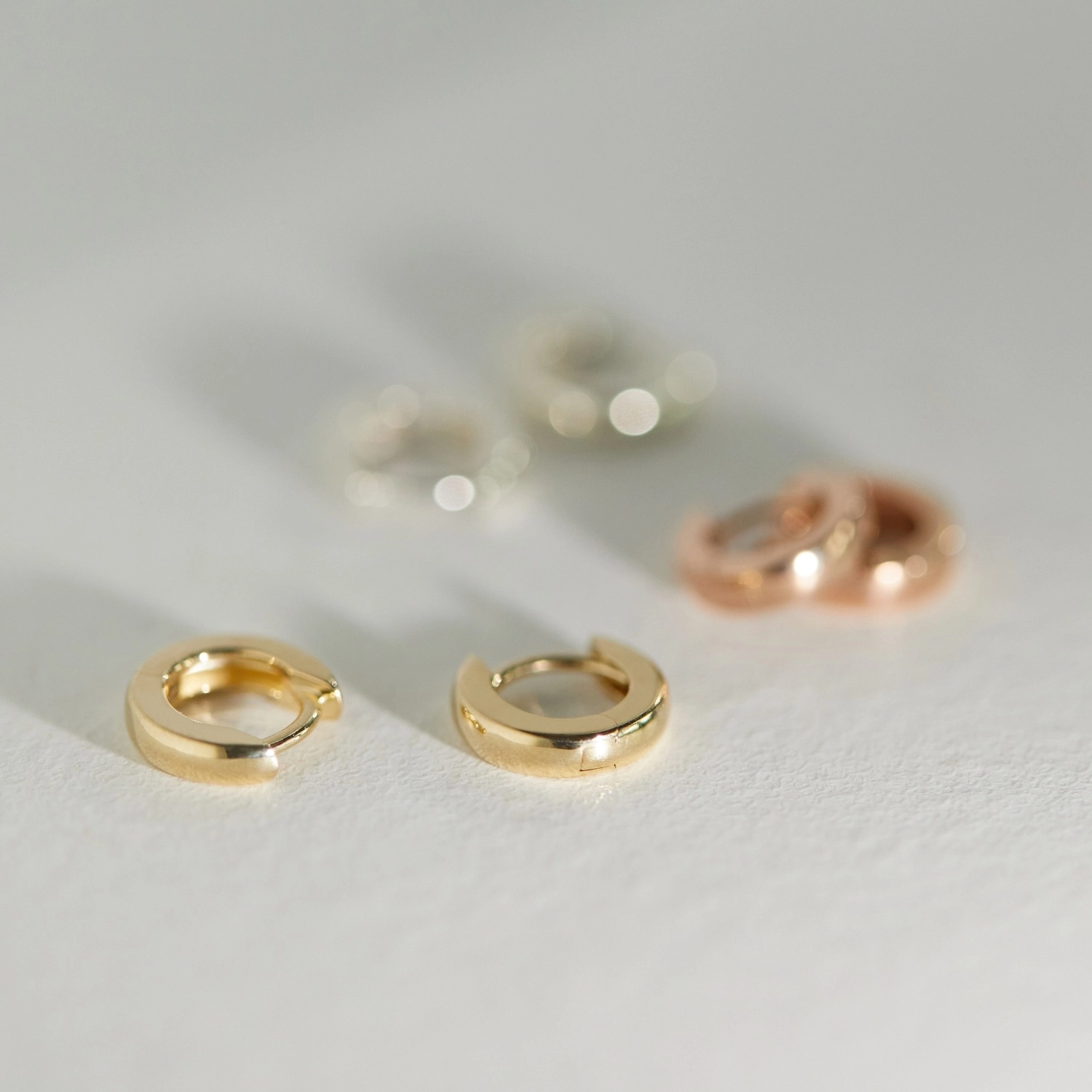 Diamond Huggy Hoop Set - Image 4