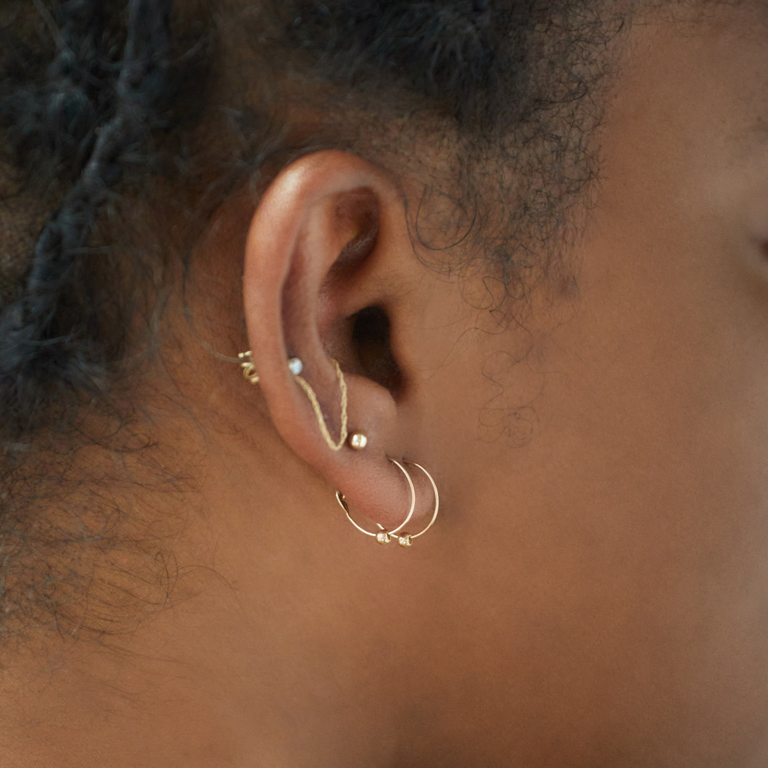 Gold Ball Stud (single) - Image 4