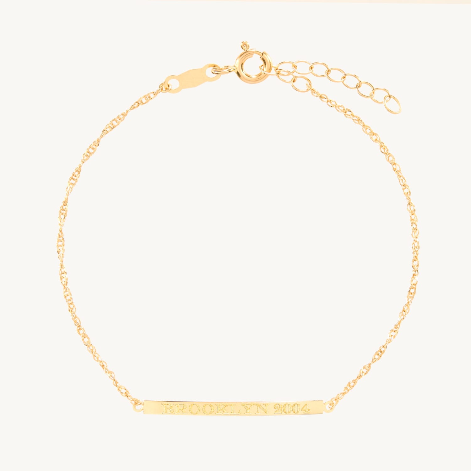 Sweet Nothing Gold Signet ID Bracelet
