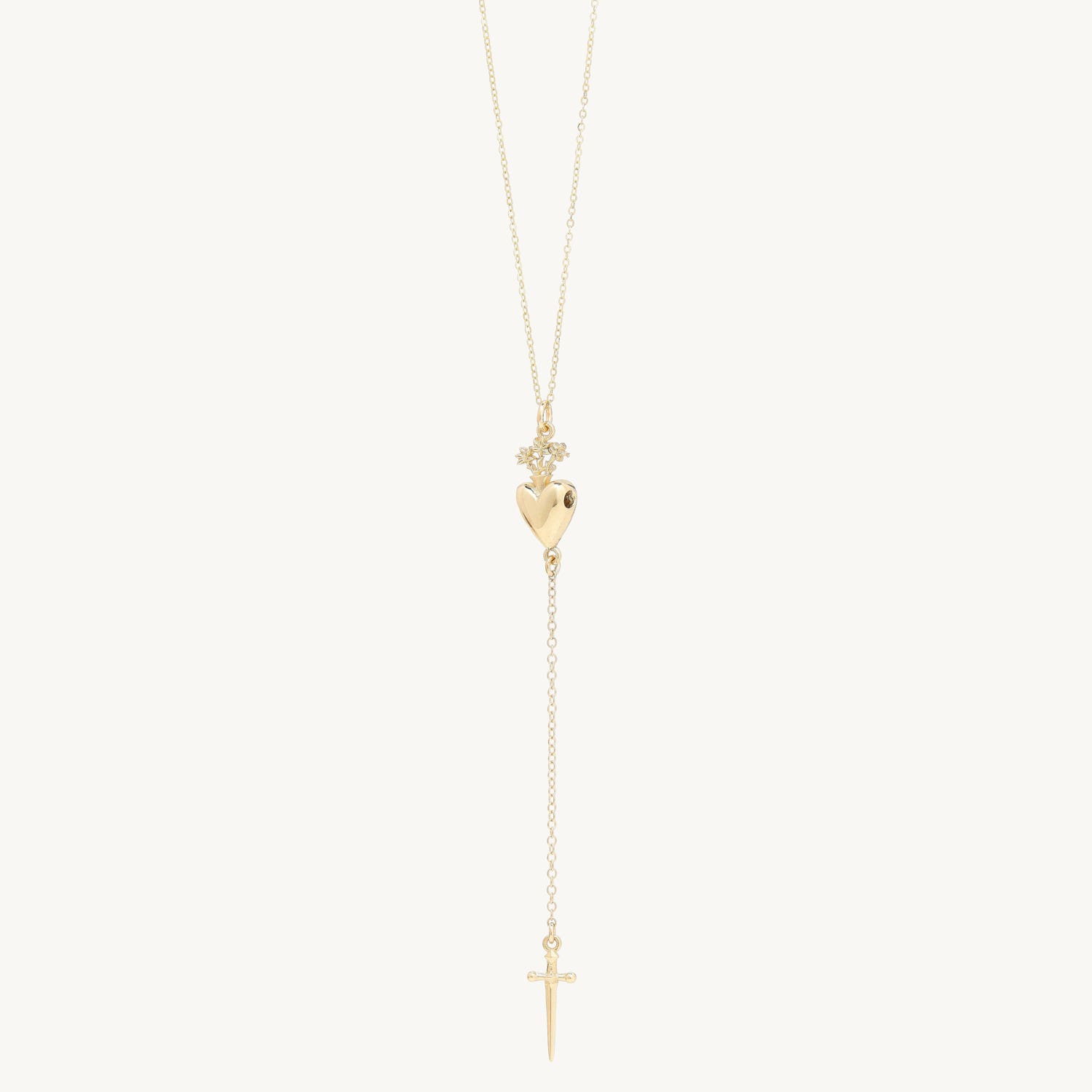 Sacred Heart Drop Necklace