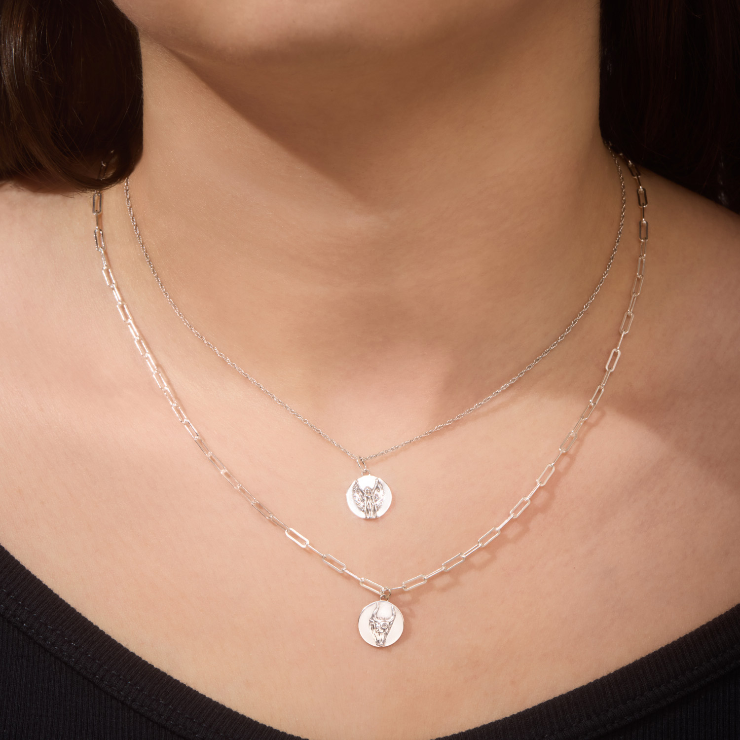 Mini Round Silver Zodiac Pendant - Image 4