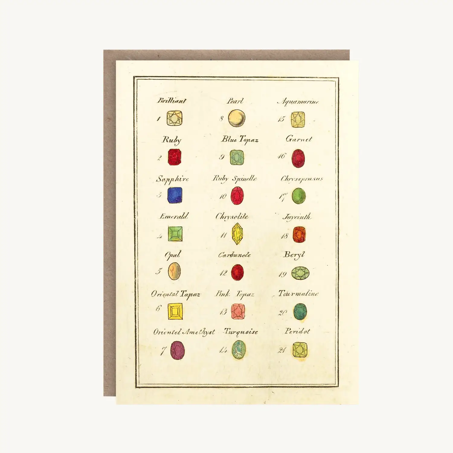 Cabinet of Gems Greeting Card