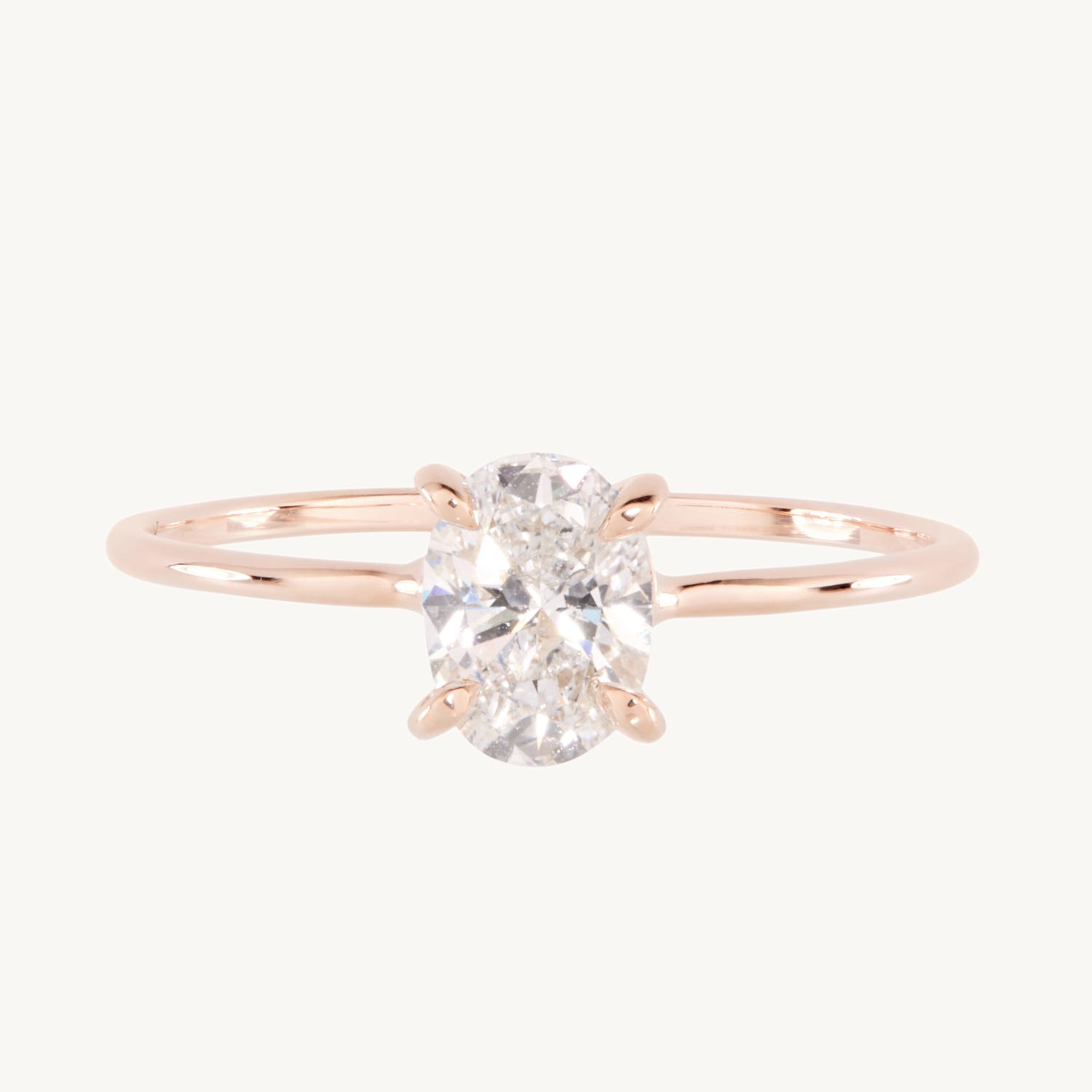 The Swan Solitaire Oval Diamond Ring