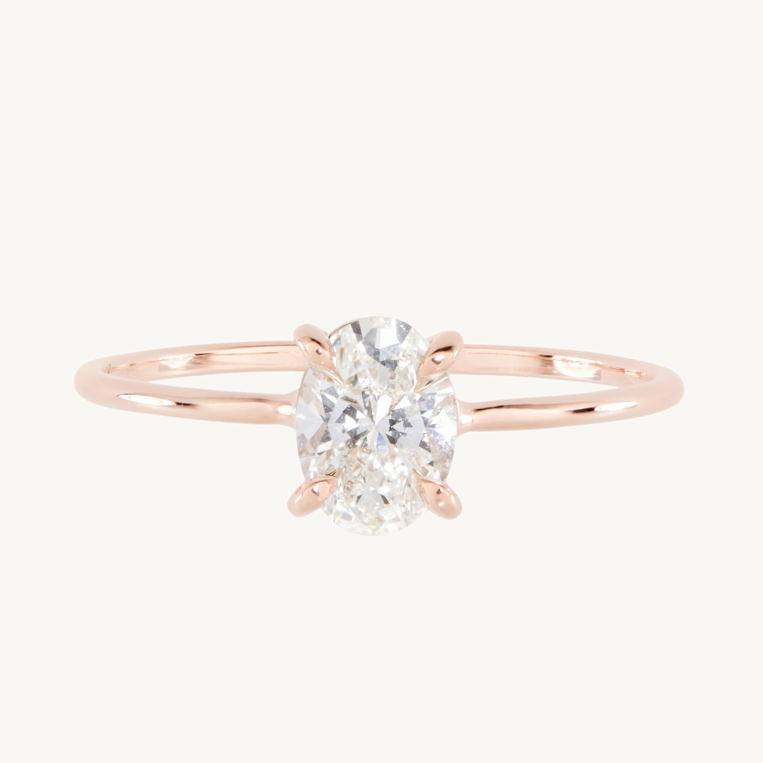 The Swan Solitaire Oval Lab-Grown Diamond Ring