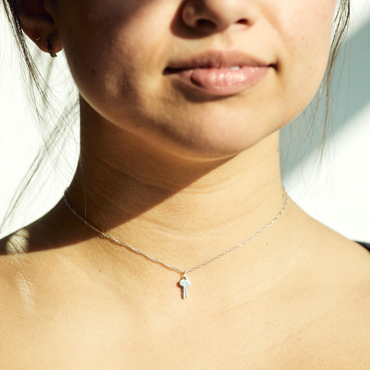 Alternative view of Tiniest Key Charm, Silver