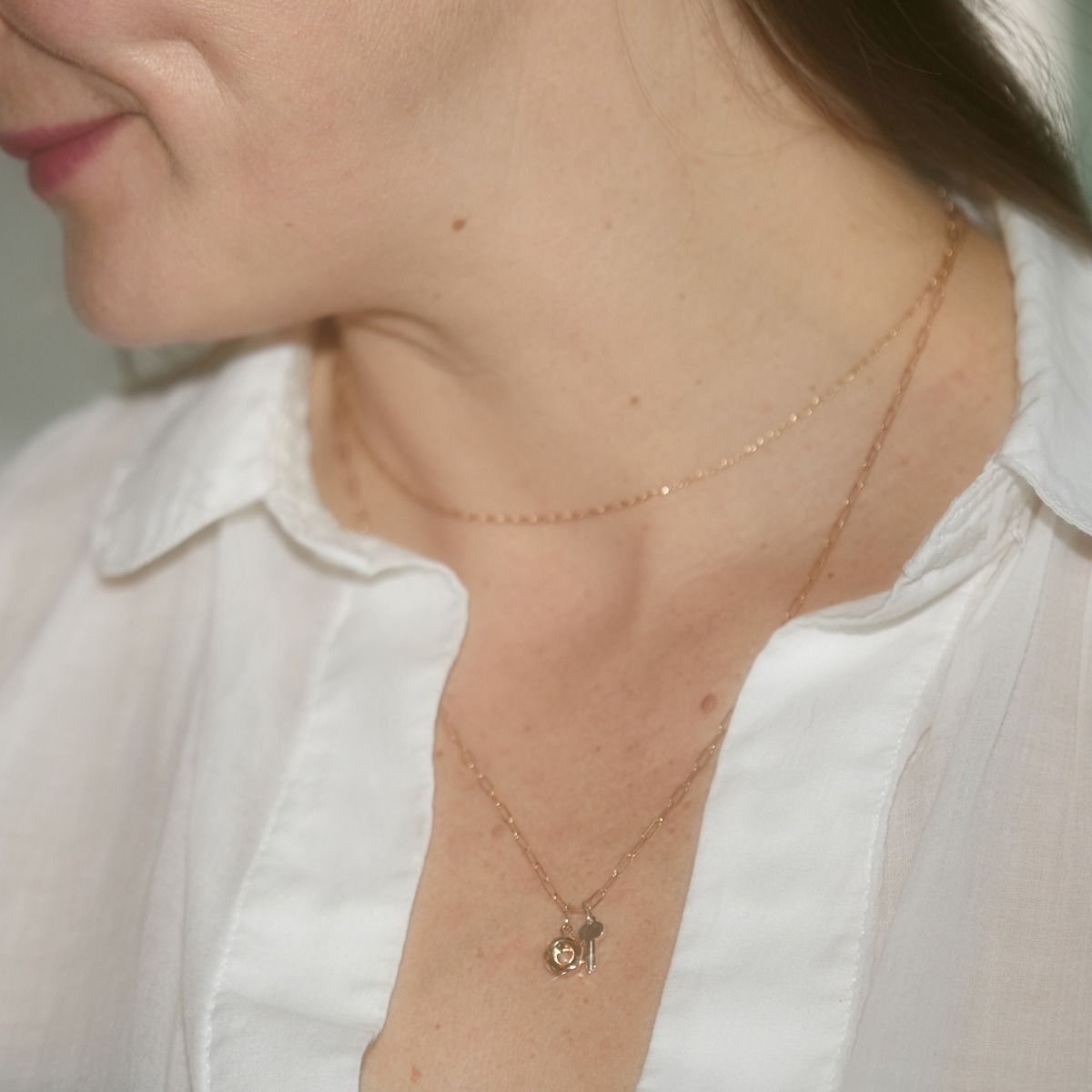 Tiniest Key Charm, Silver - Image 4