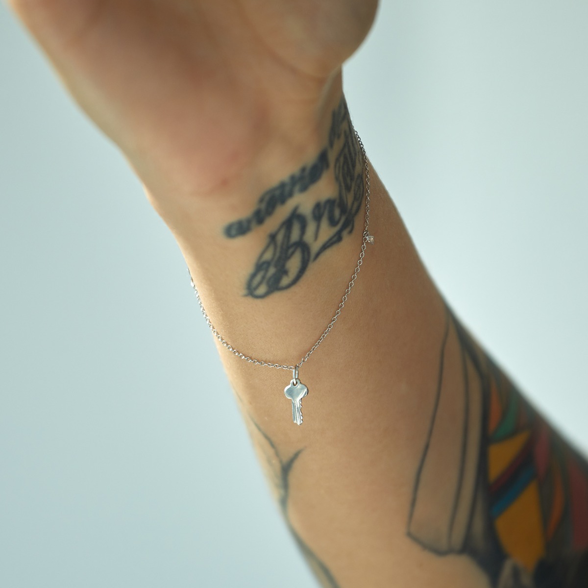 Tiniest Key Charm, Silver - Image 5