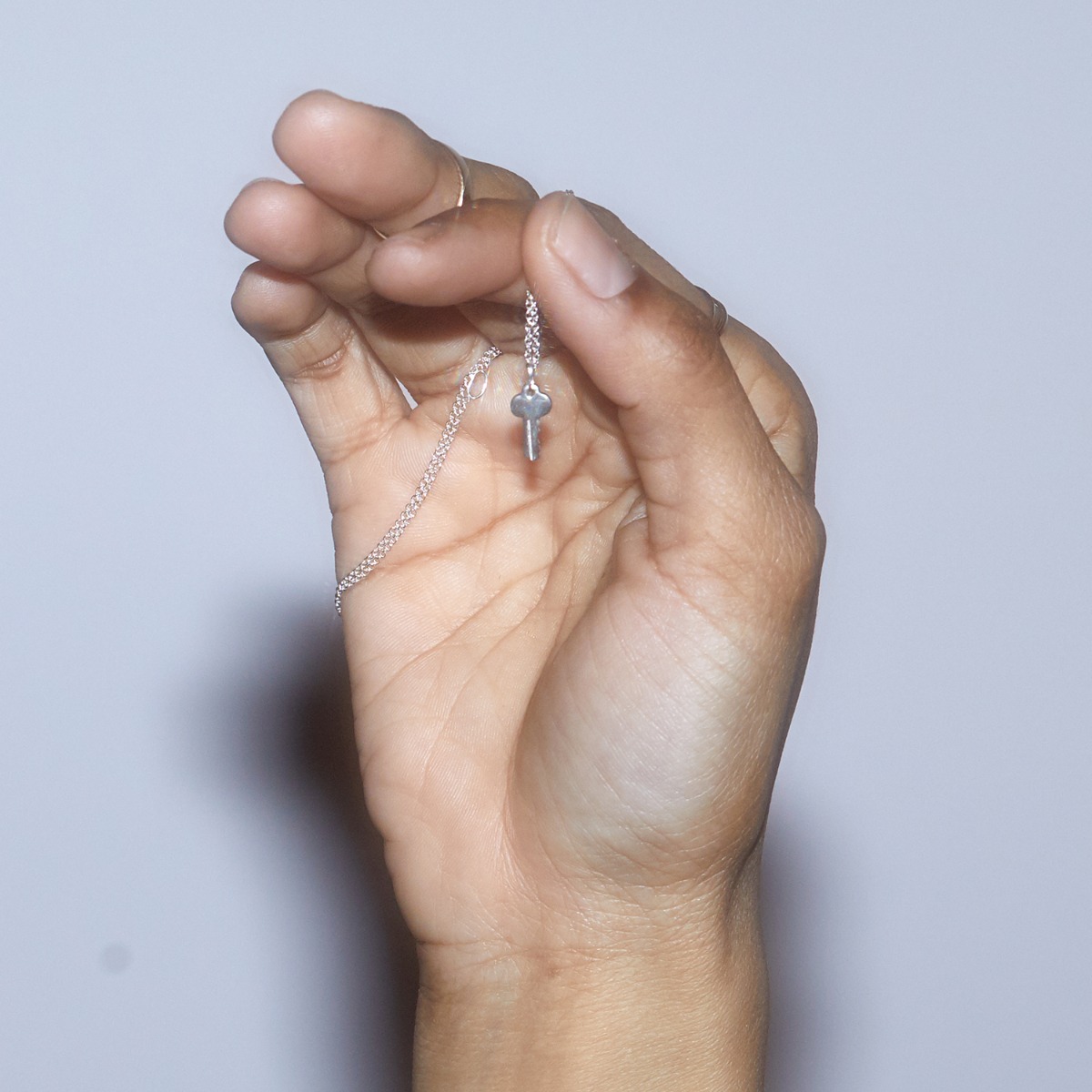 Tiniest Key Charm, Silver - Image 7