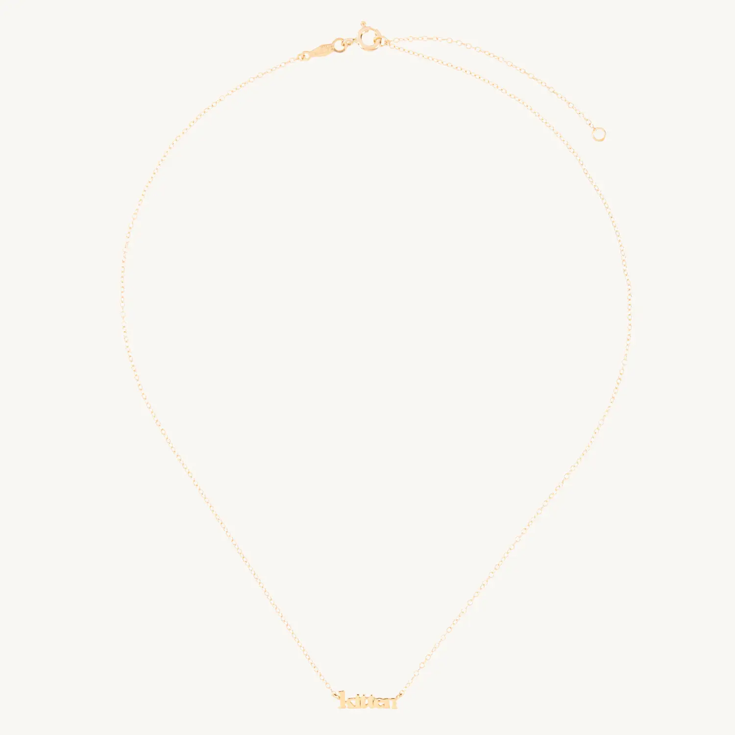 Alternative view of Tiniest Gold Name Necklace