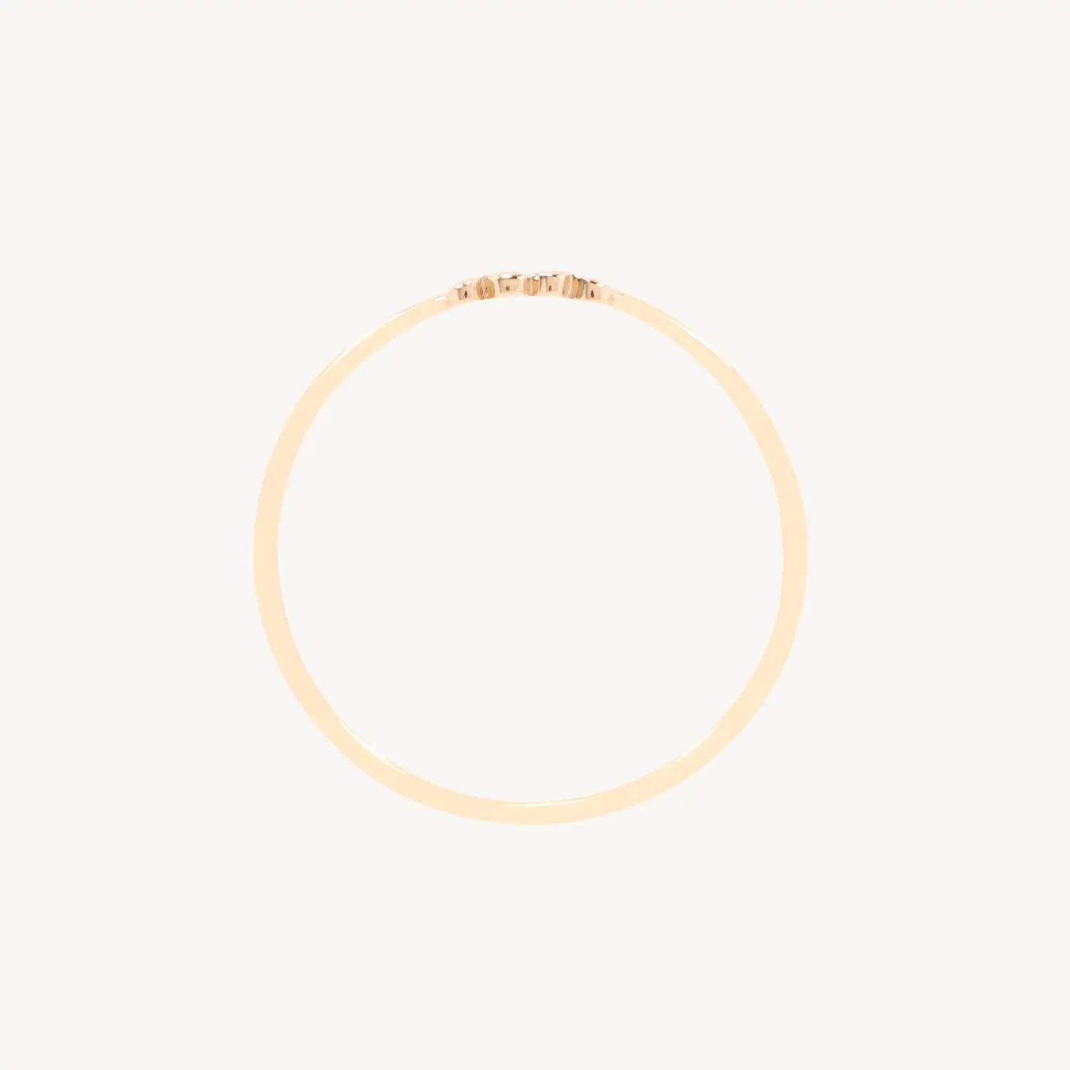 Alternative view of Twin Hearts Gold Stacking Ring