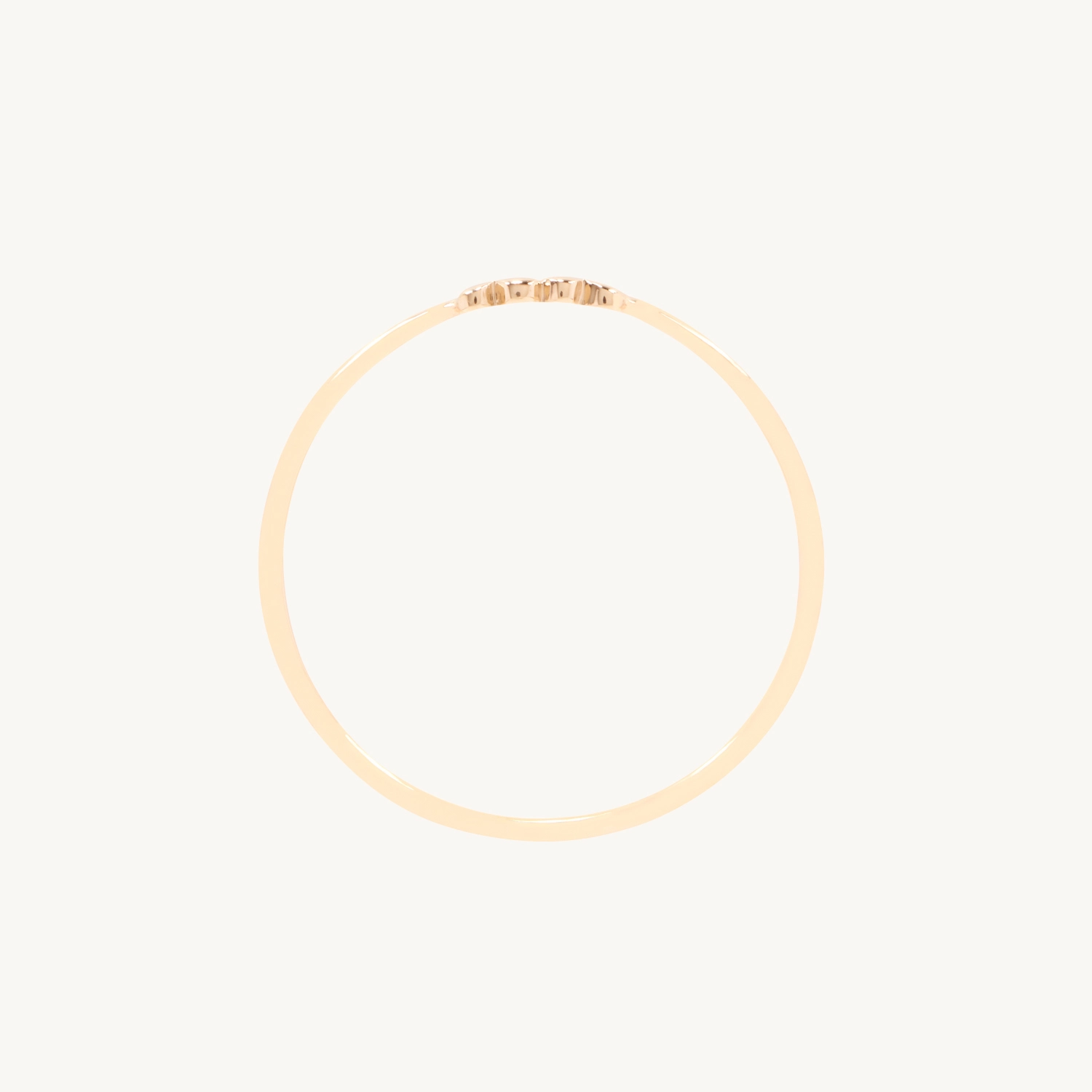 Twin Hearts Gold Stacking Ring - Image 13