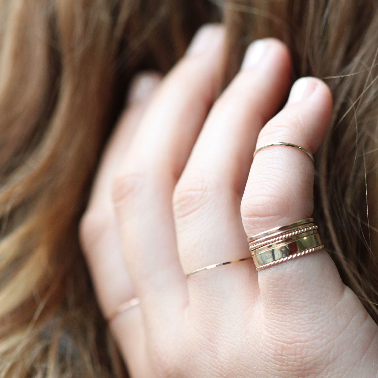 Twisted Stacker Gold Ring - Image 3