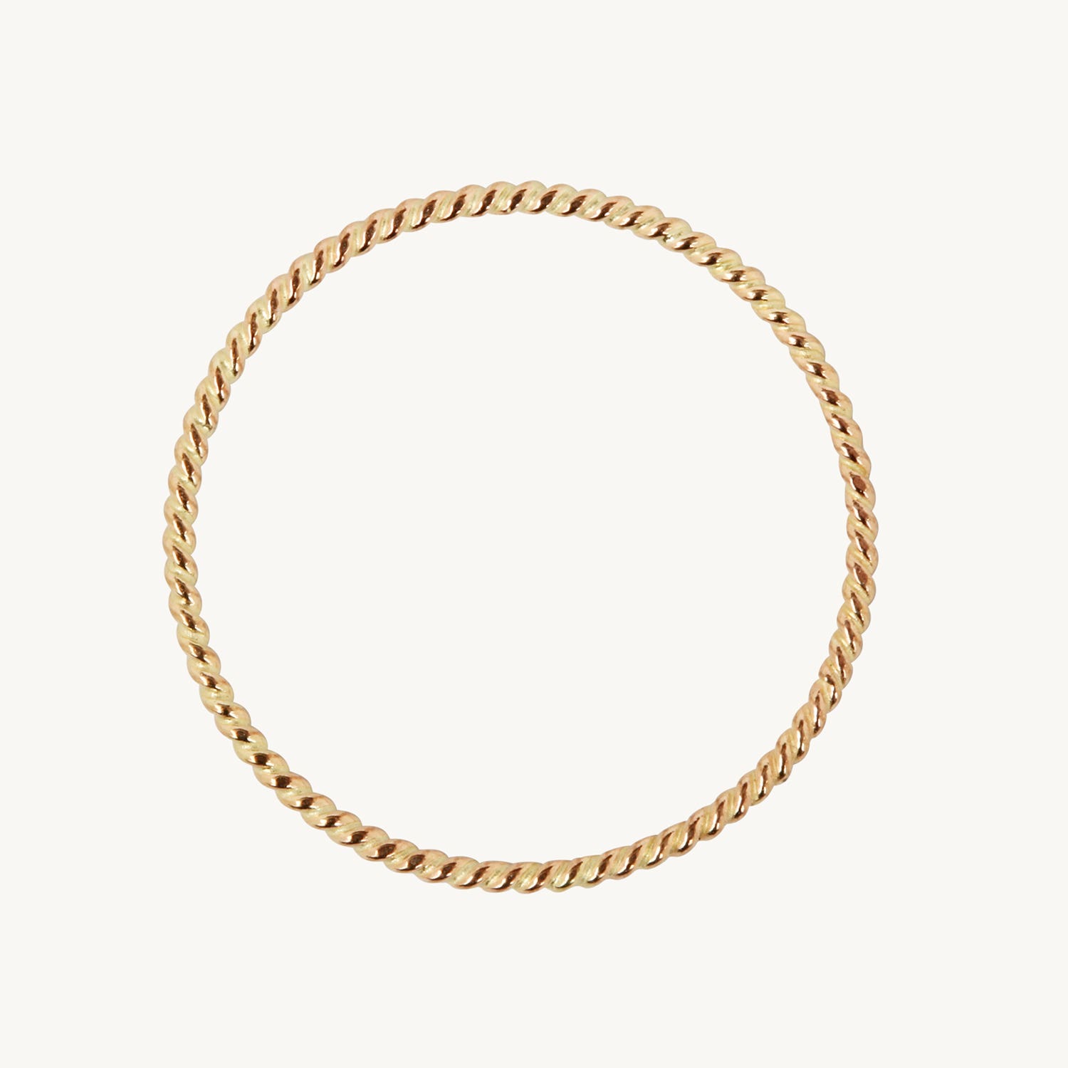 Alternative view of Twisted Stacker Gold Ring