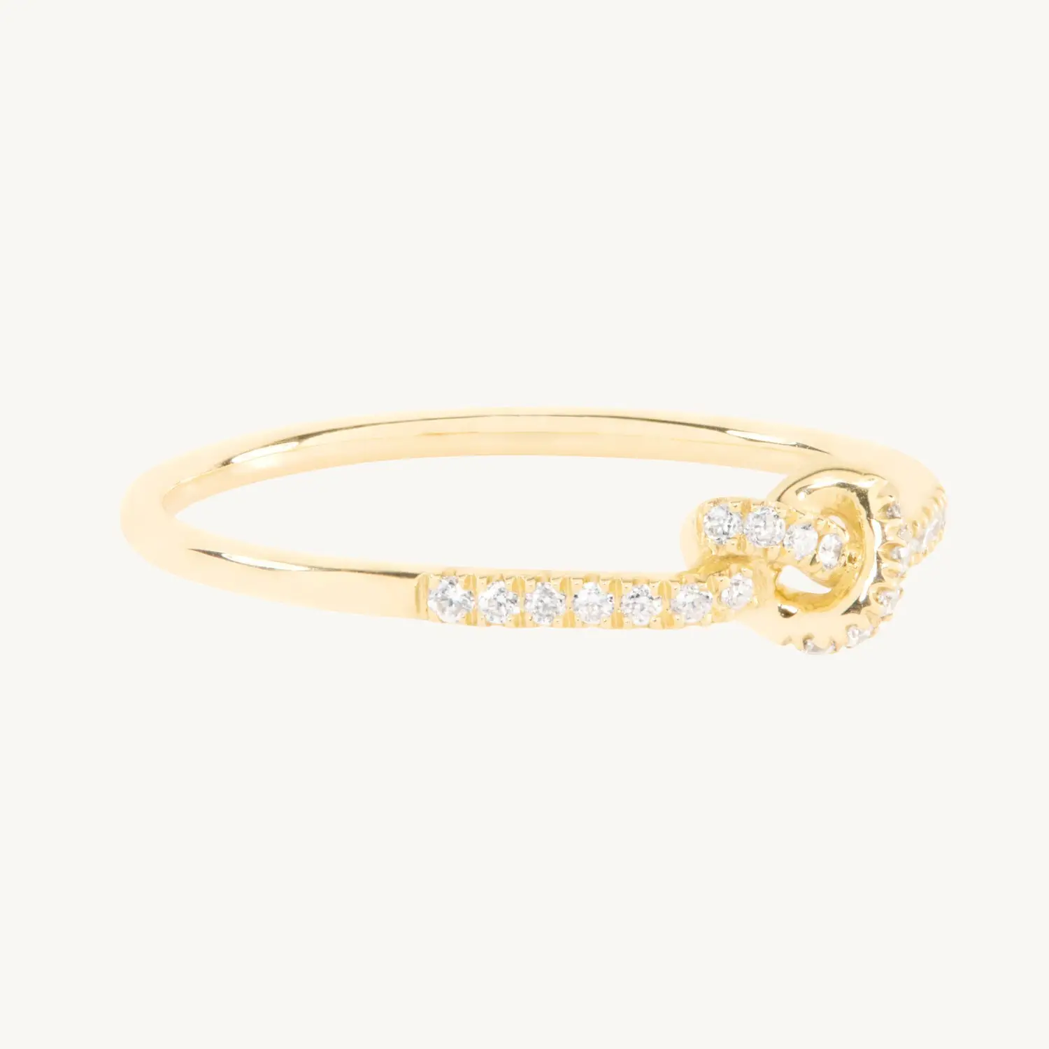 Alternative view of Poet's Knot Diamond Ring