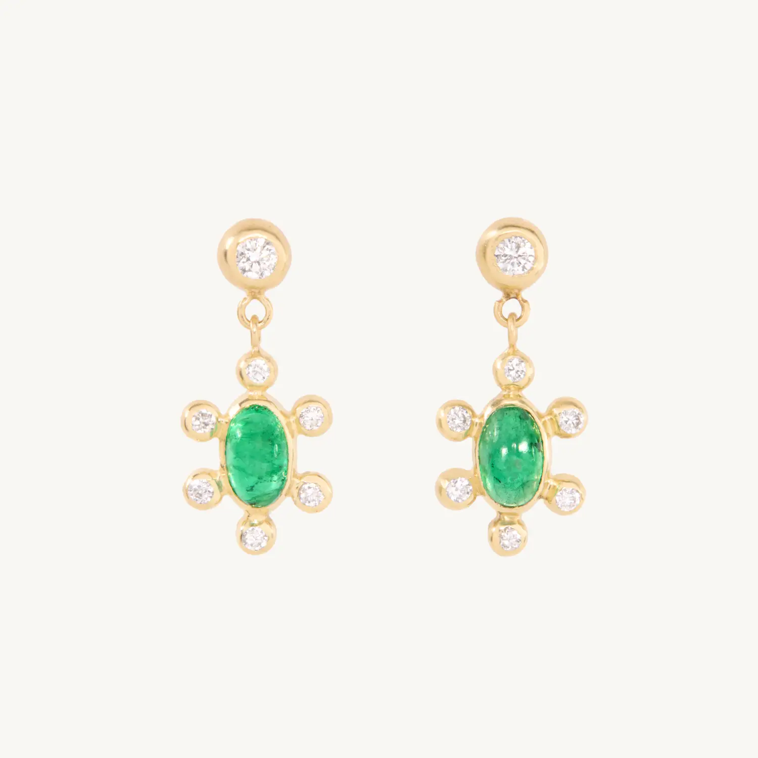 Piccola Stella Emerald Earrings (pair)