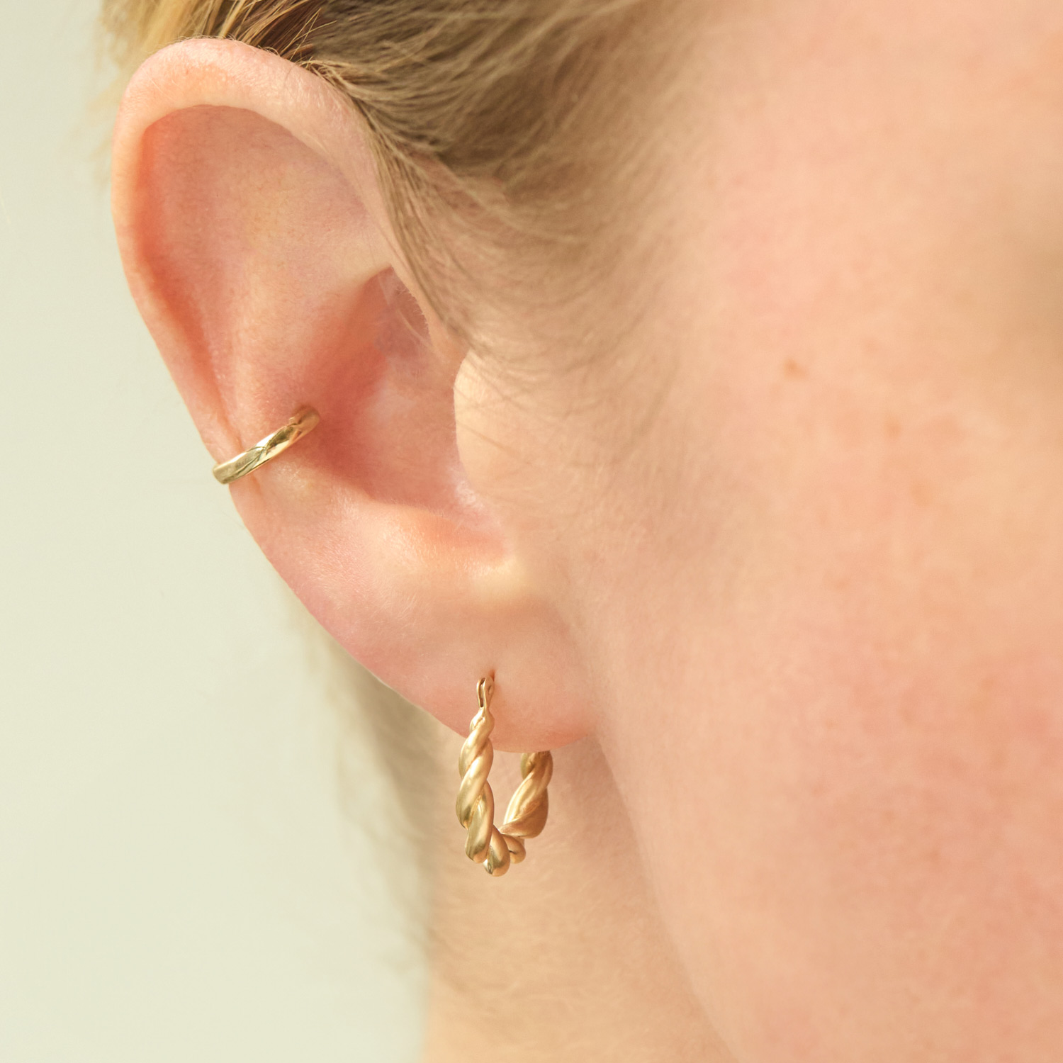 Small Cornetto Hoops (pair) - Image 3