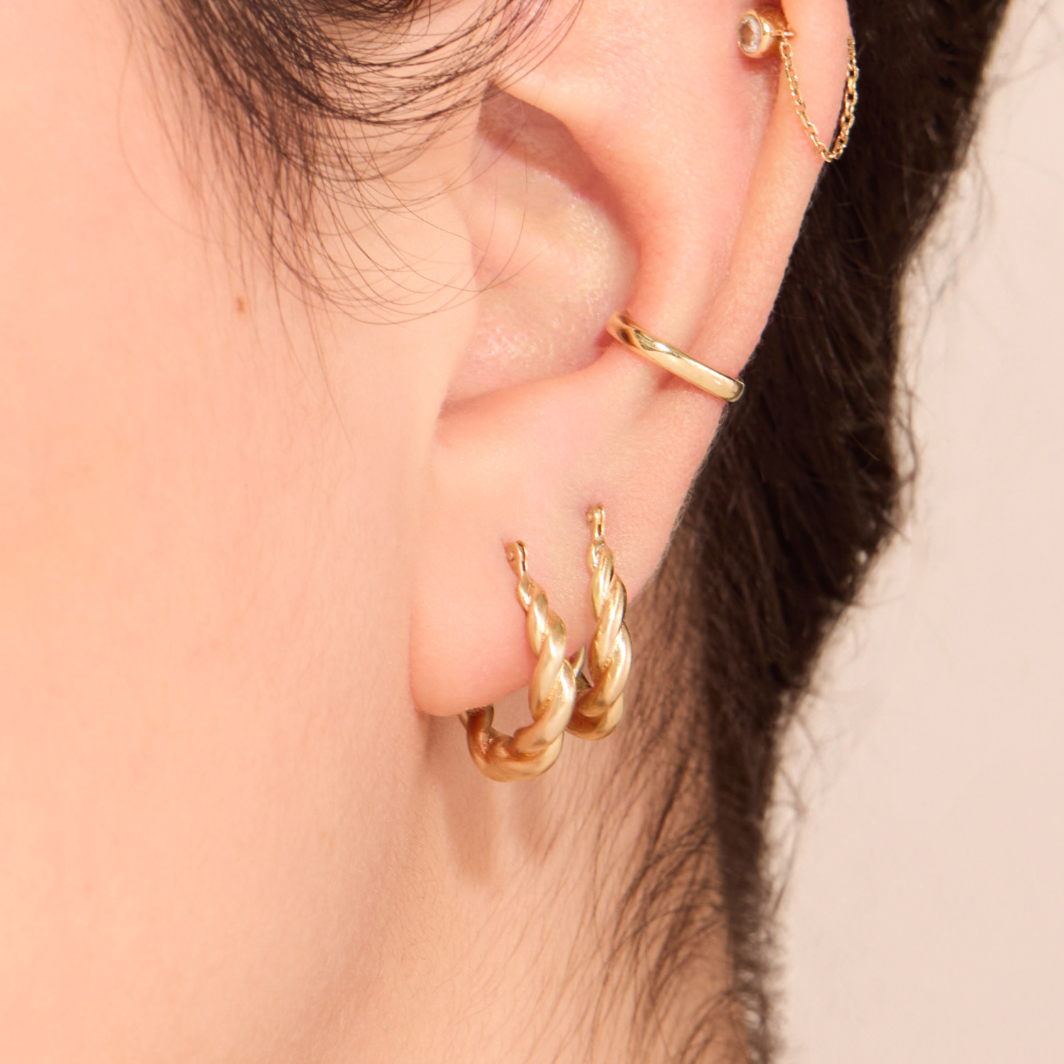 Small Cornetto Hoops (pair) - Image 4
