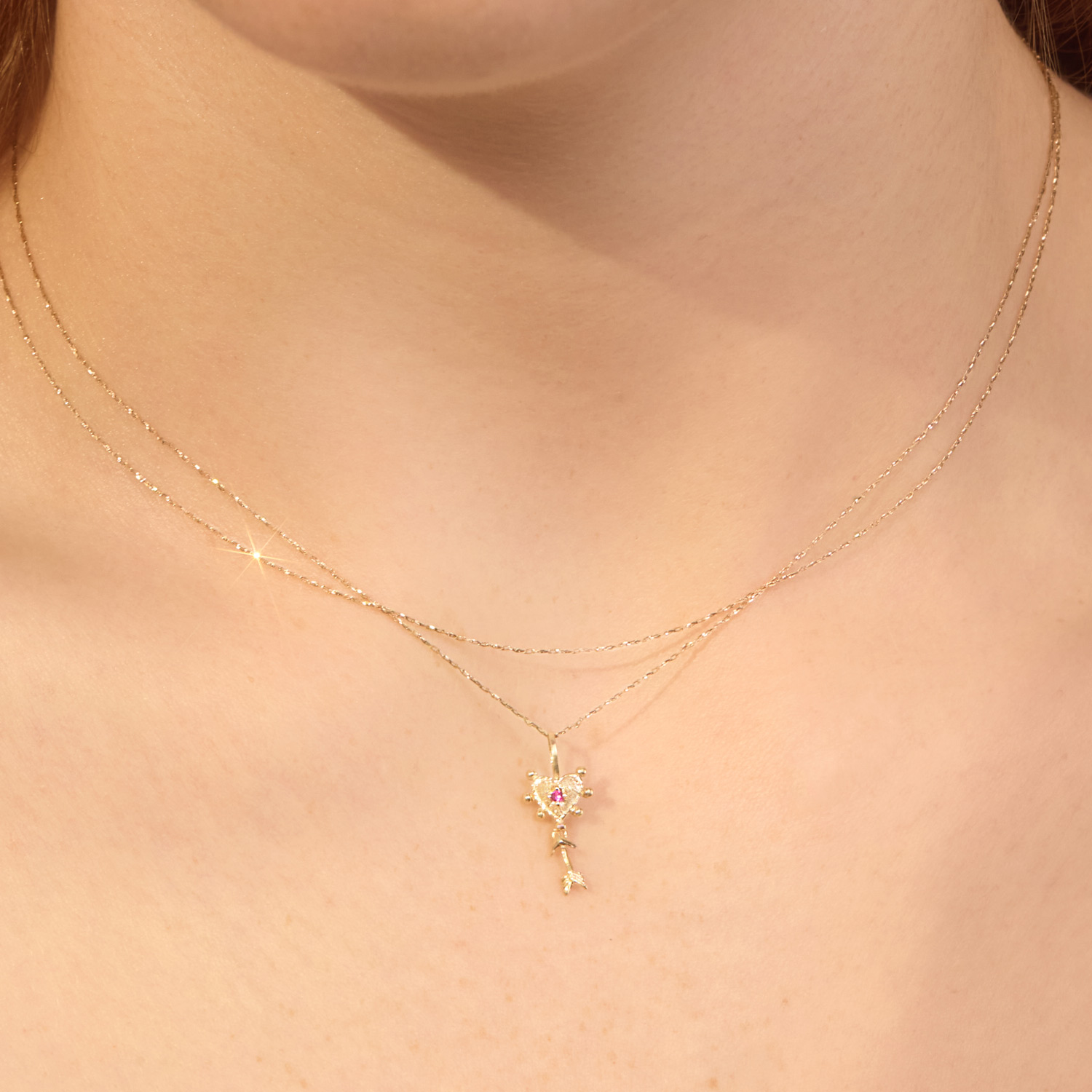 Alternative view of Heart & Arrow Charm