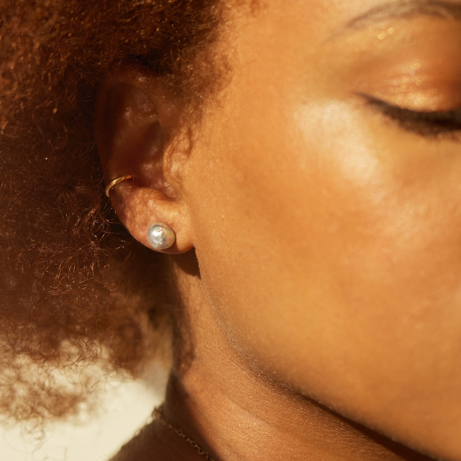 Baroque Pearl Stud (single) - Image 4