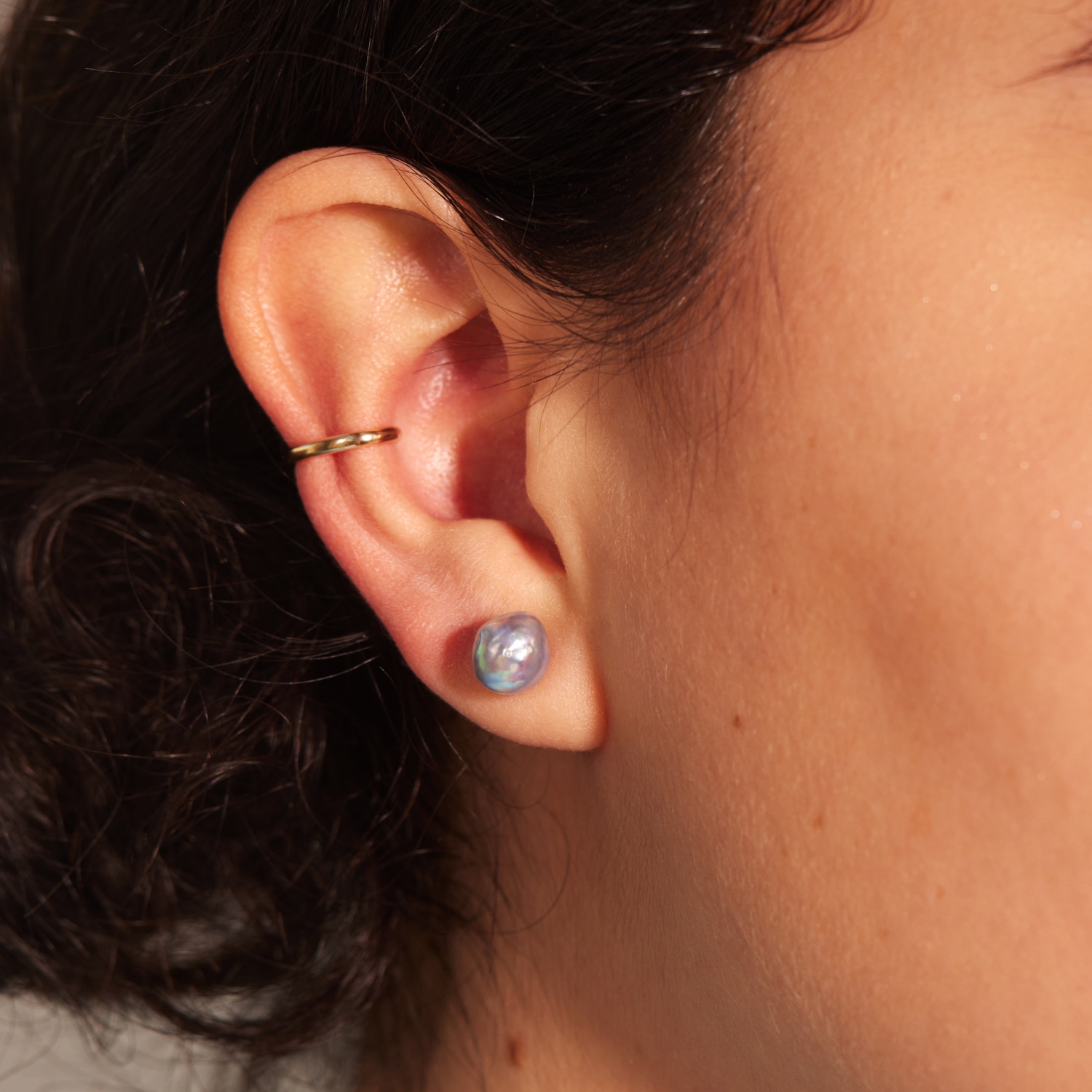 Baroque Pearl Stud (single) - Image 3