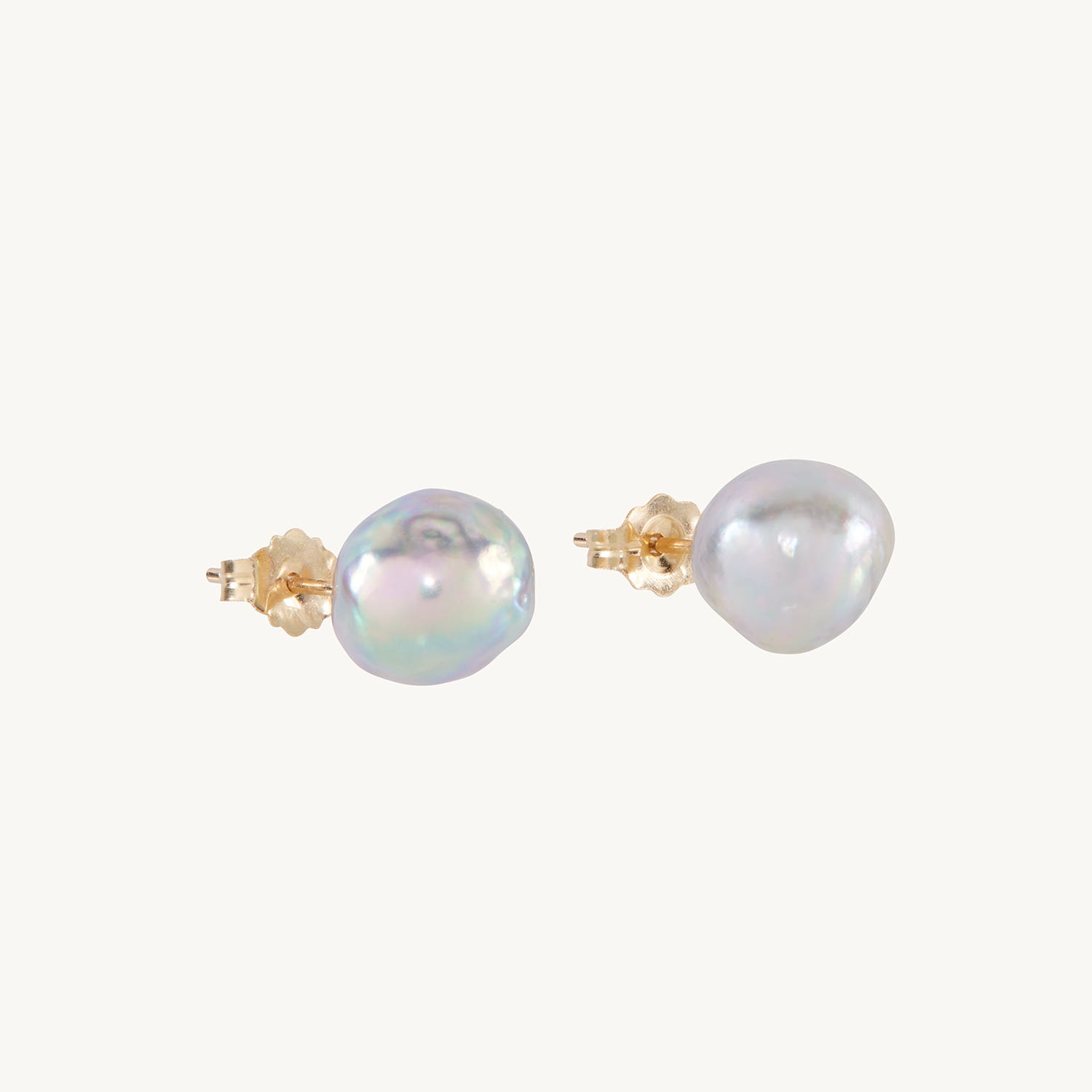 Alternative view of Baroque Pearl Stud (single)