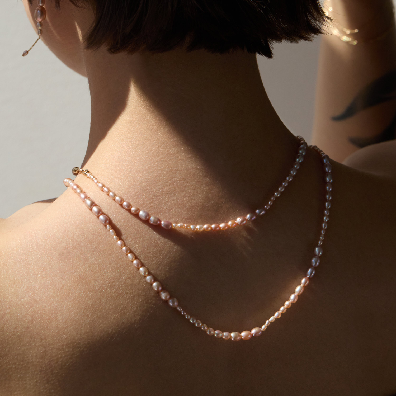 Pink Pearl Dario Opera Necklace - Image 5
