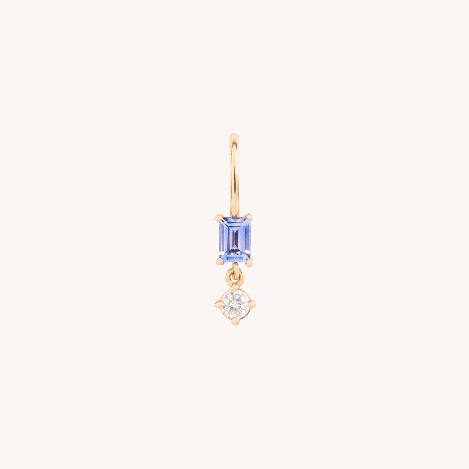 Baguette Sapphire & Diamond Charm