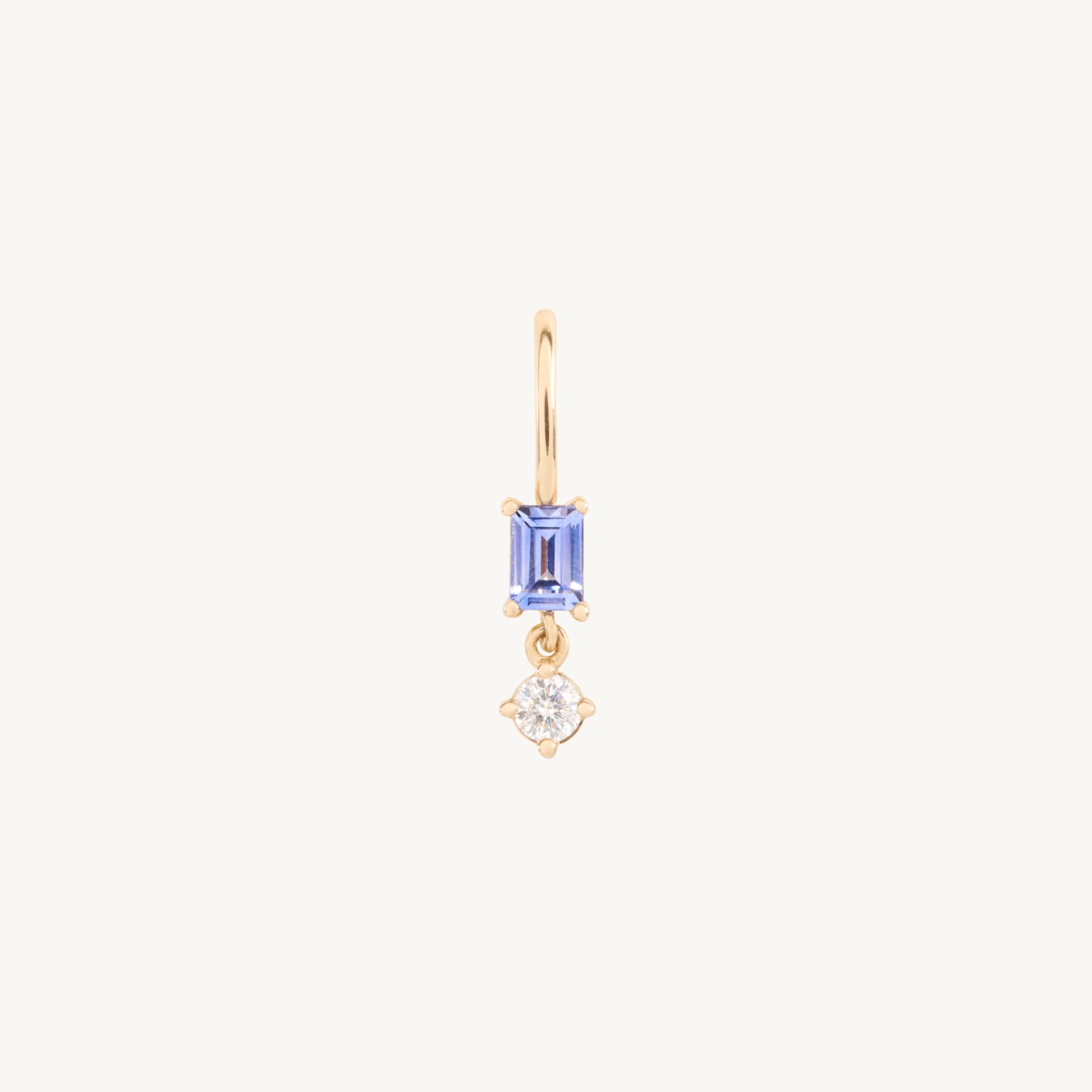 Baguette Sapphire & Diamond Charm - Image 4