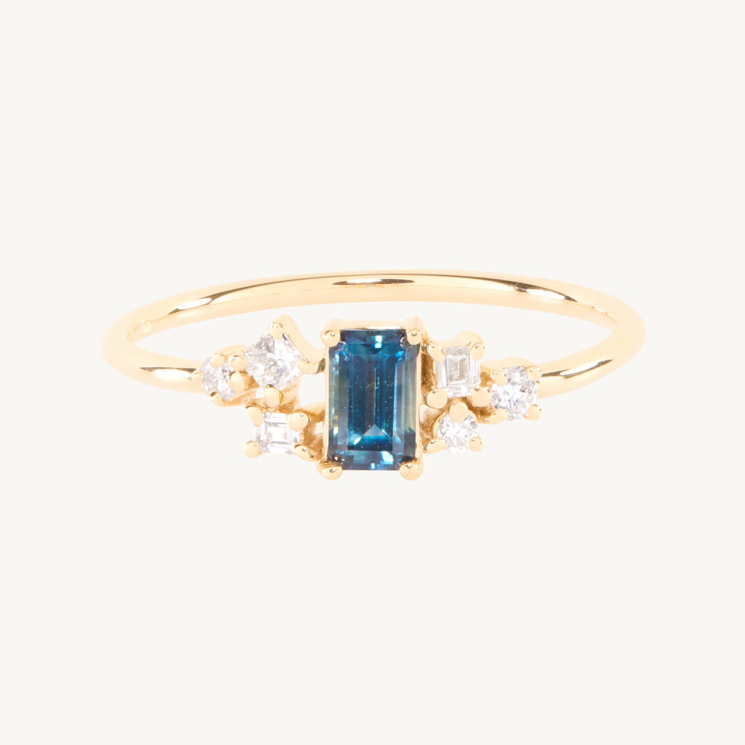 Sapphire & Diamond Mosaic Ring