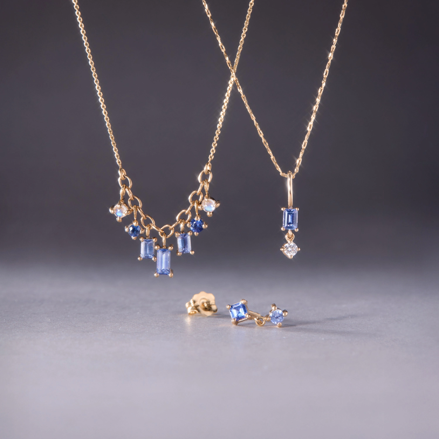 Sapphire Stela Earring (single) - Image 3