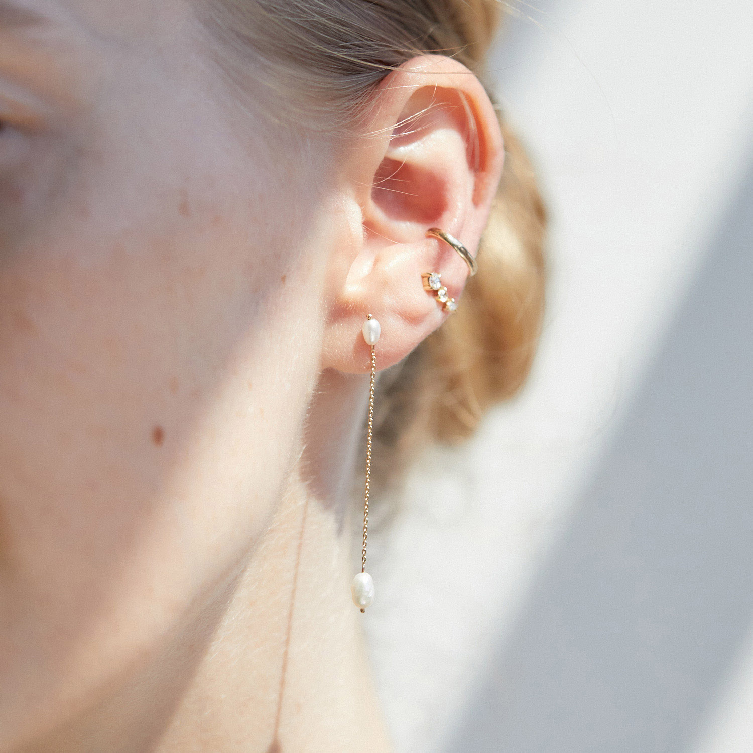 Long Pearl Shower Earring (single) - Image 4