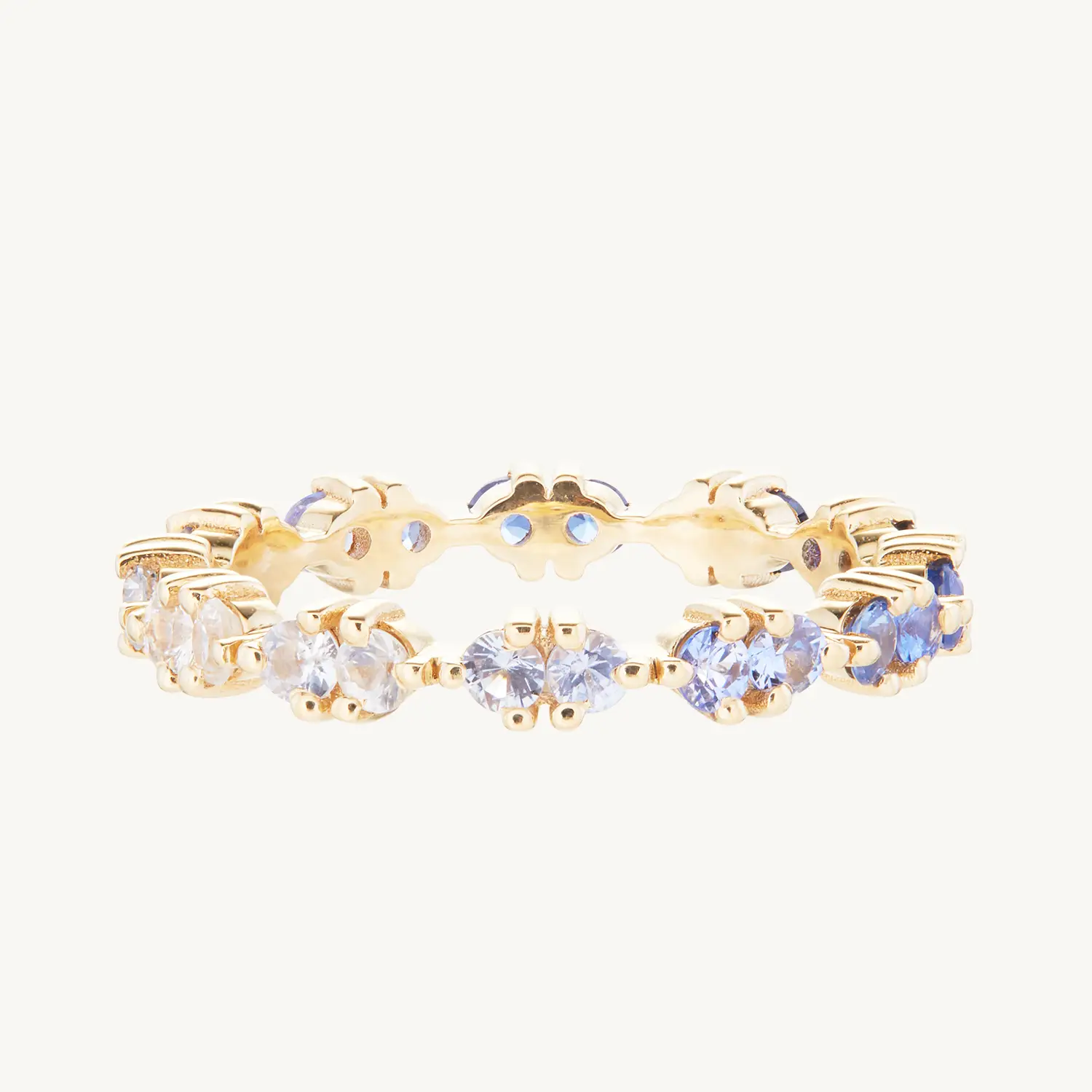 Pathway Eternity Ring (Gradient Blue Sapphire)
