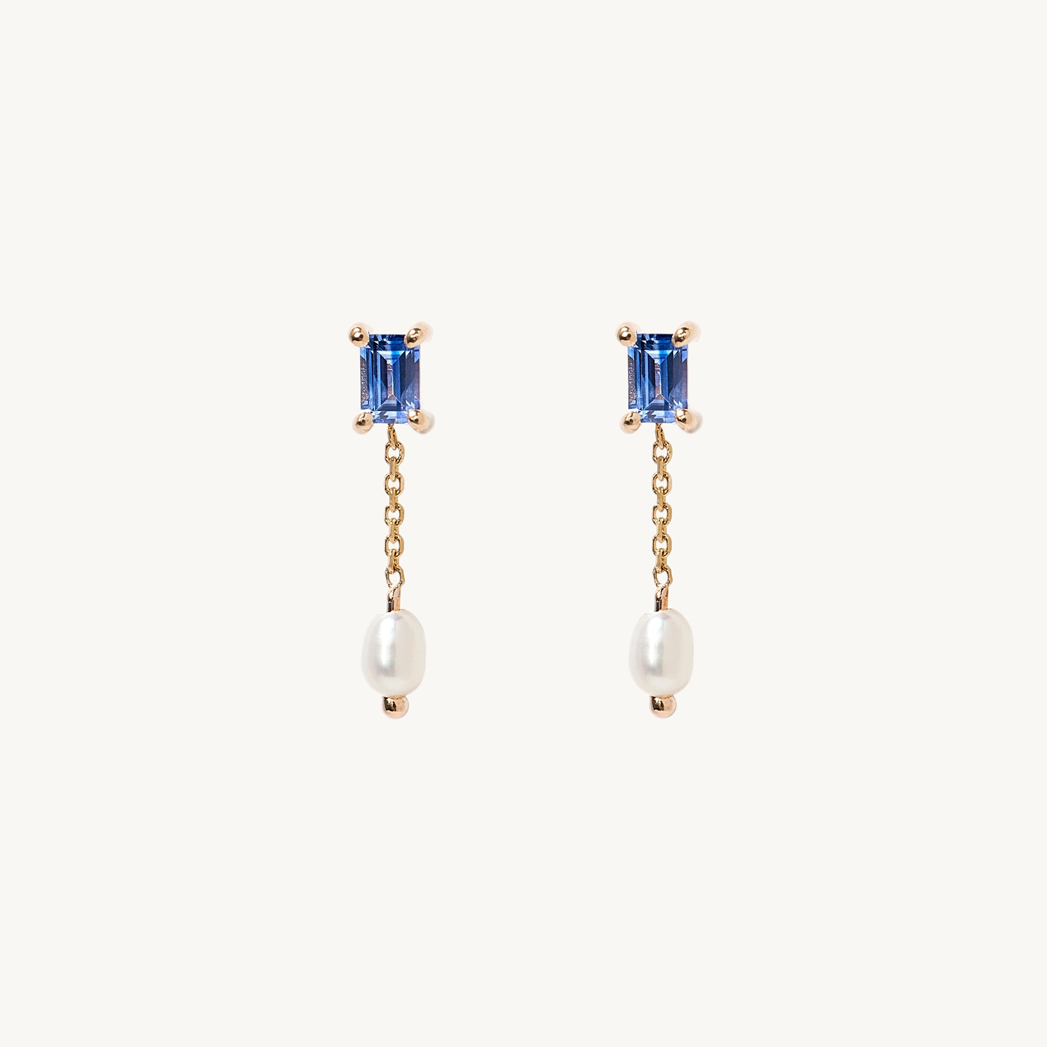 Sapphire & Pearl Shower Earring (single) - Image 7