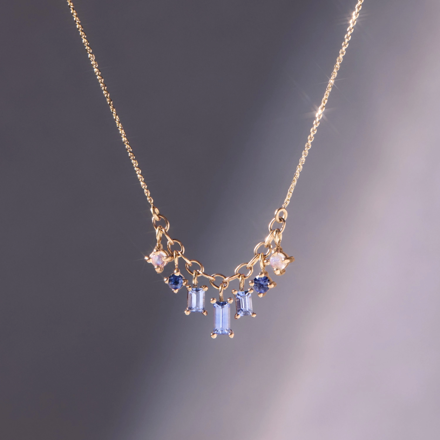 Shadow Sapphire & Moonstone Necklace - Image 4