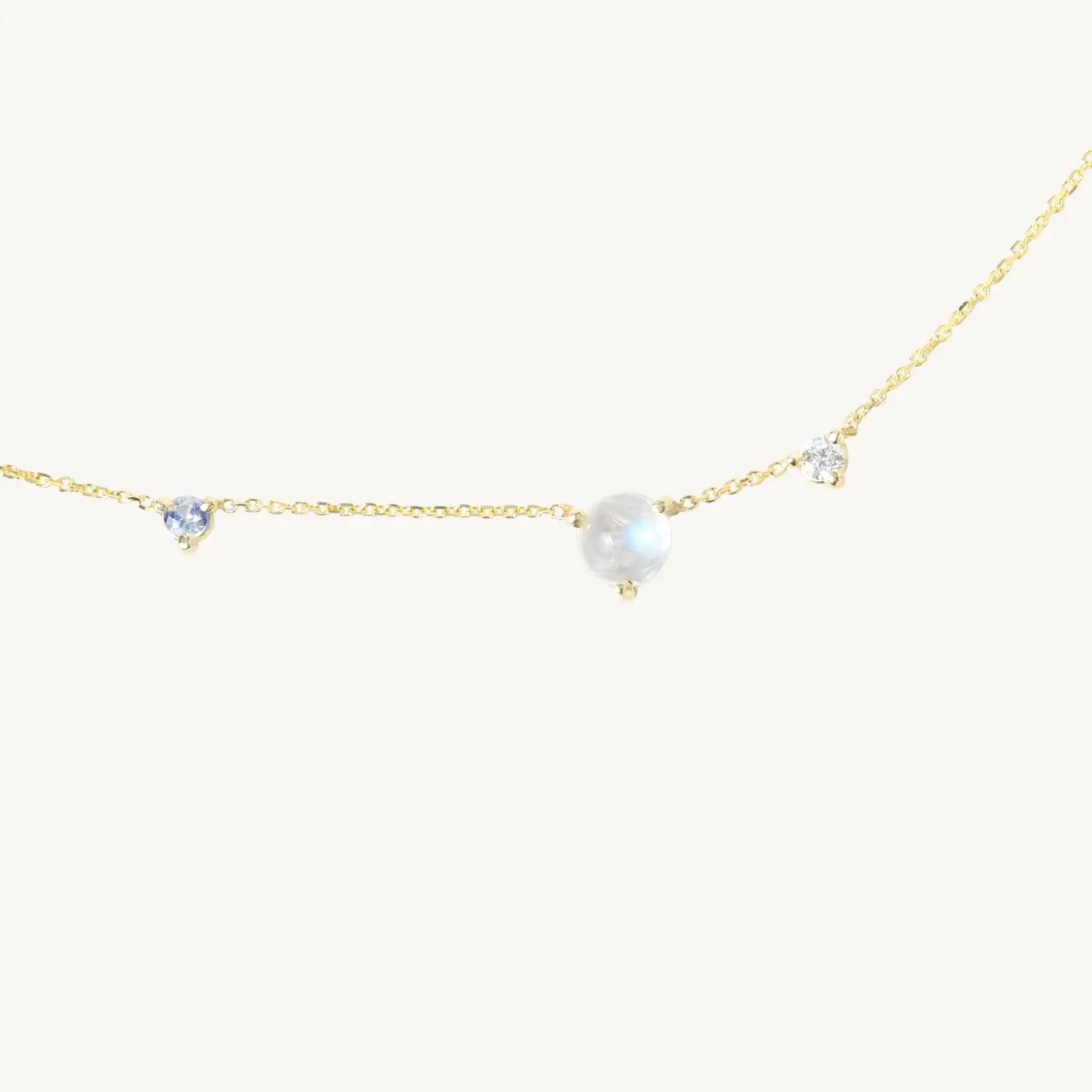 Three-Step Necklace, Moonstone