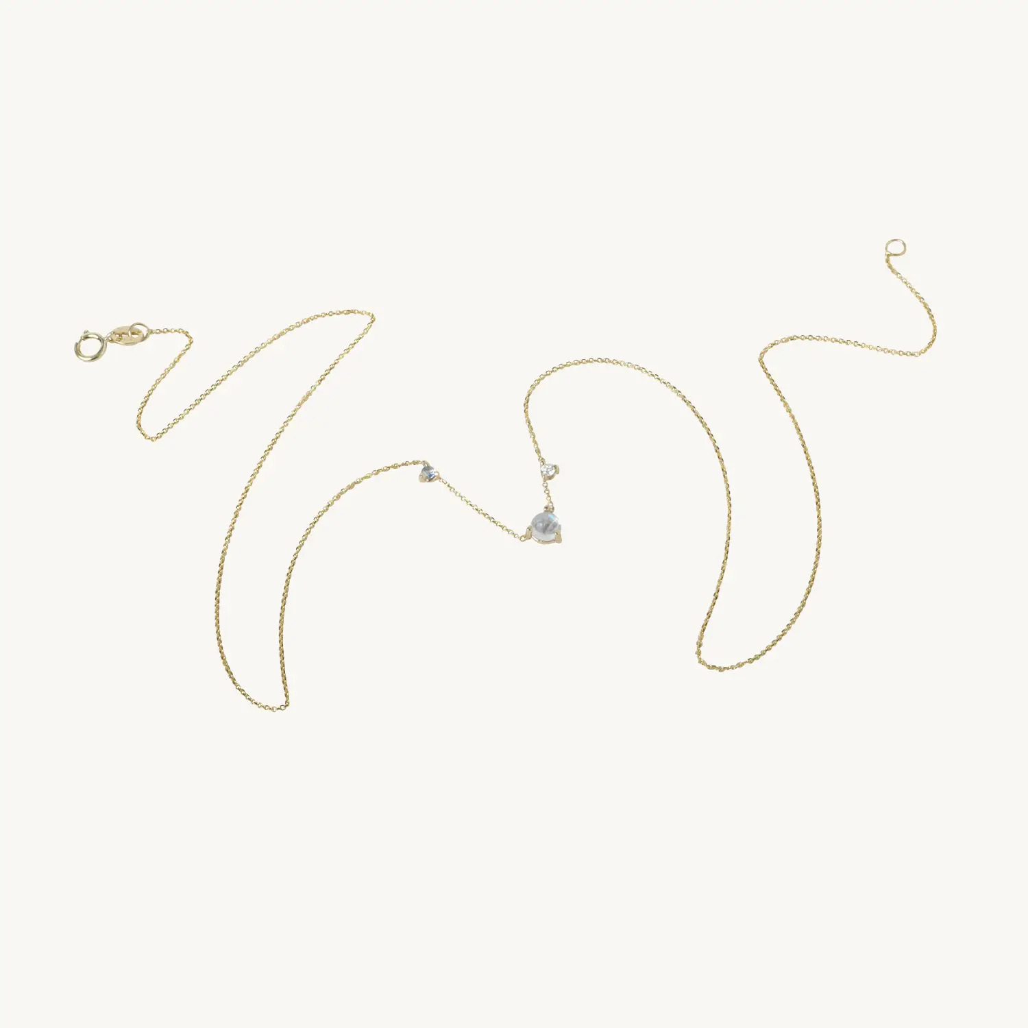 Alternative view of Three-Step Necklace, Moonstone
