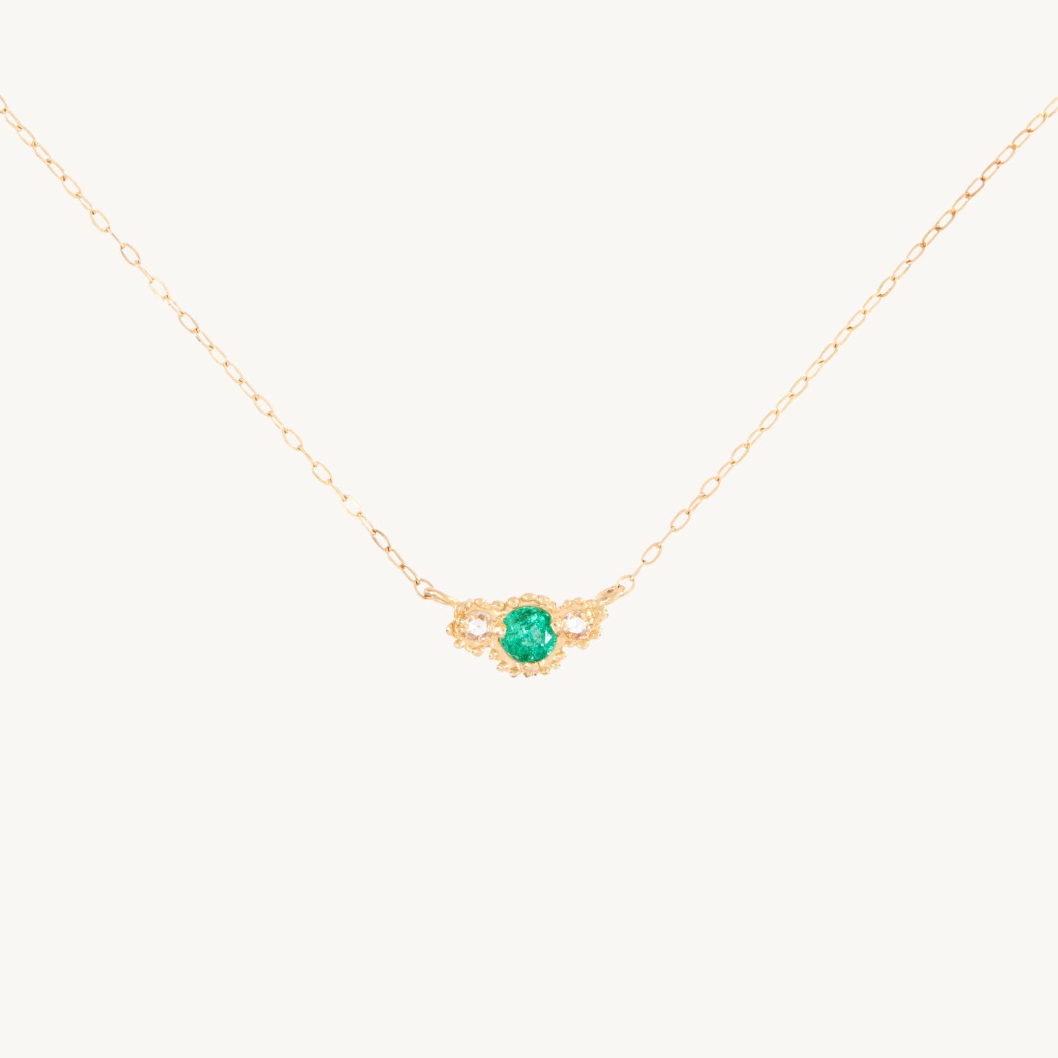 Alternative view of Emerald Diamond Twinkle Necklace
