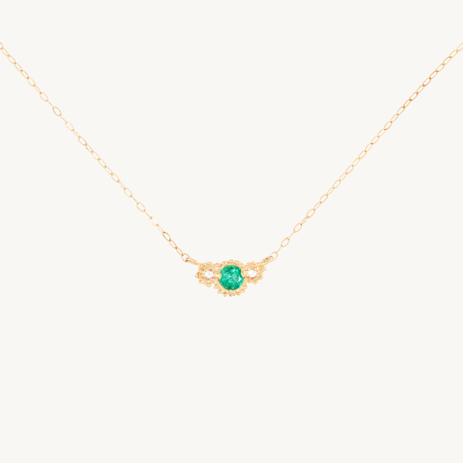 Emerald Diamond Twinkle Necklace - Image 10