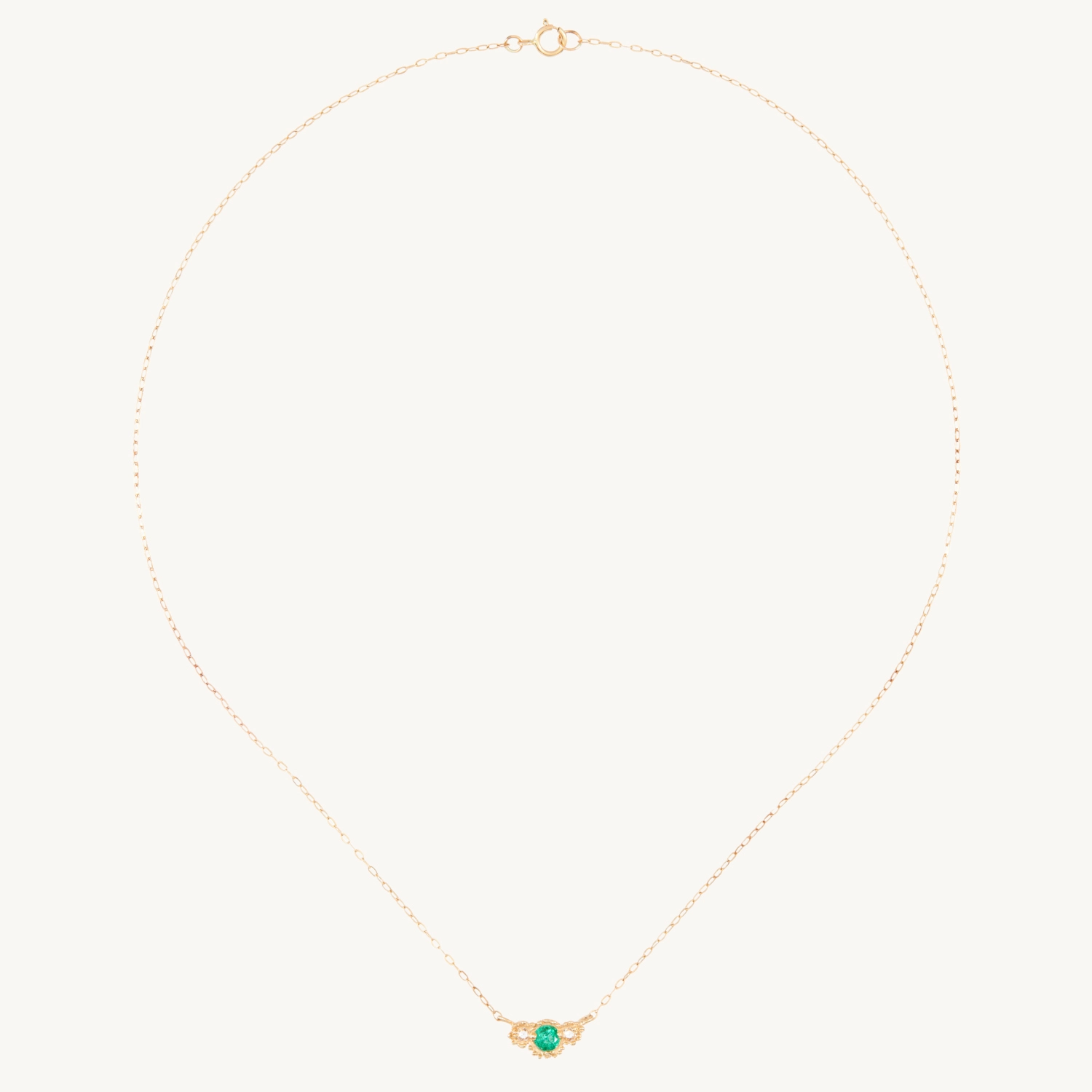 Emerald Diamond Twinkle Necklace - Image 9